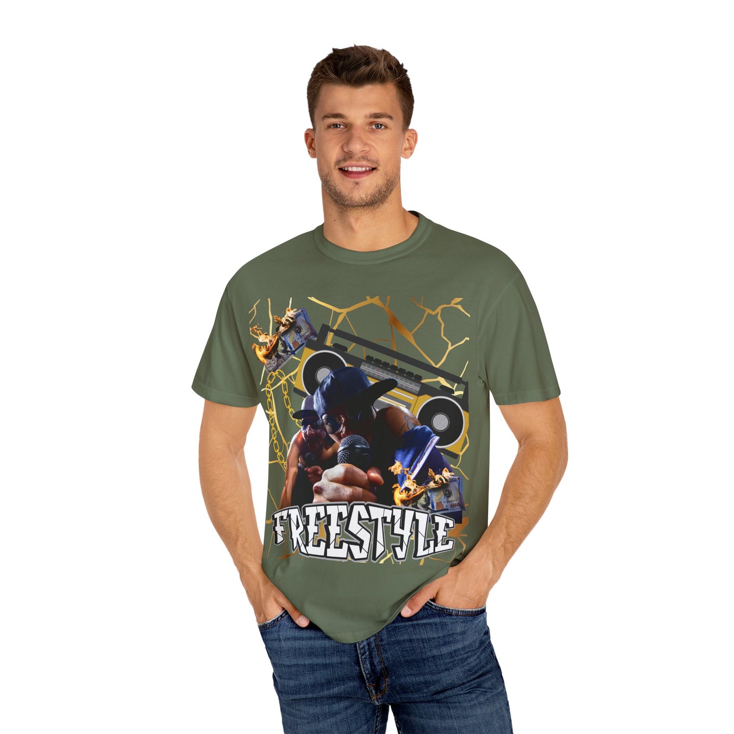 Retro Graphic T-Shirt with 'Freestyle' Design