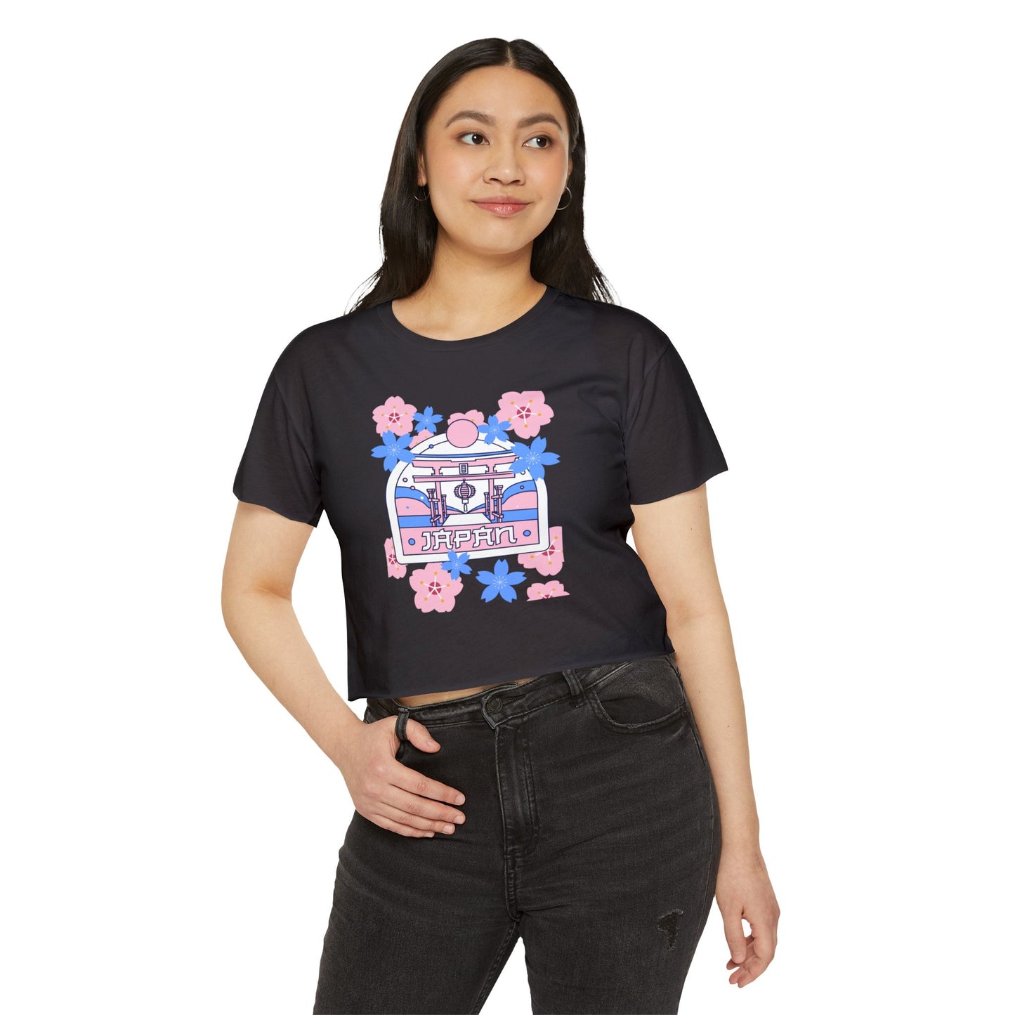 Japan Floral Women's Festival Crop Top