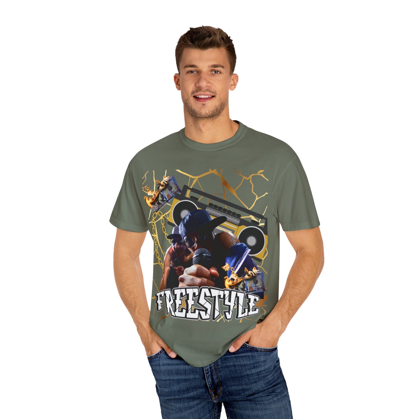 Retro Graphic T-Shirt with 'Freestyle' Design