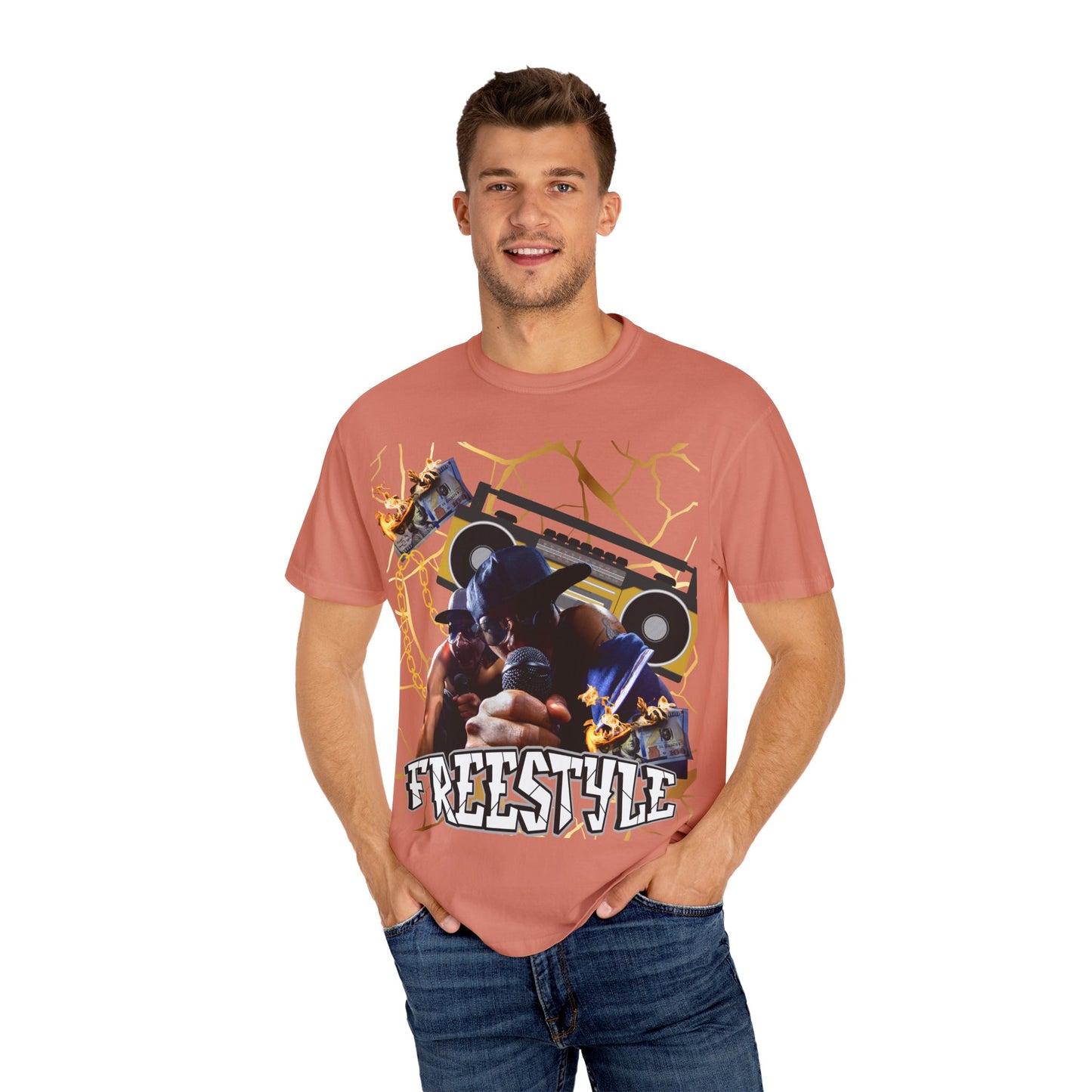 Retro Graphic T-Shirt with 'Freestyle' Design