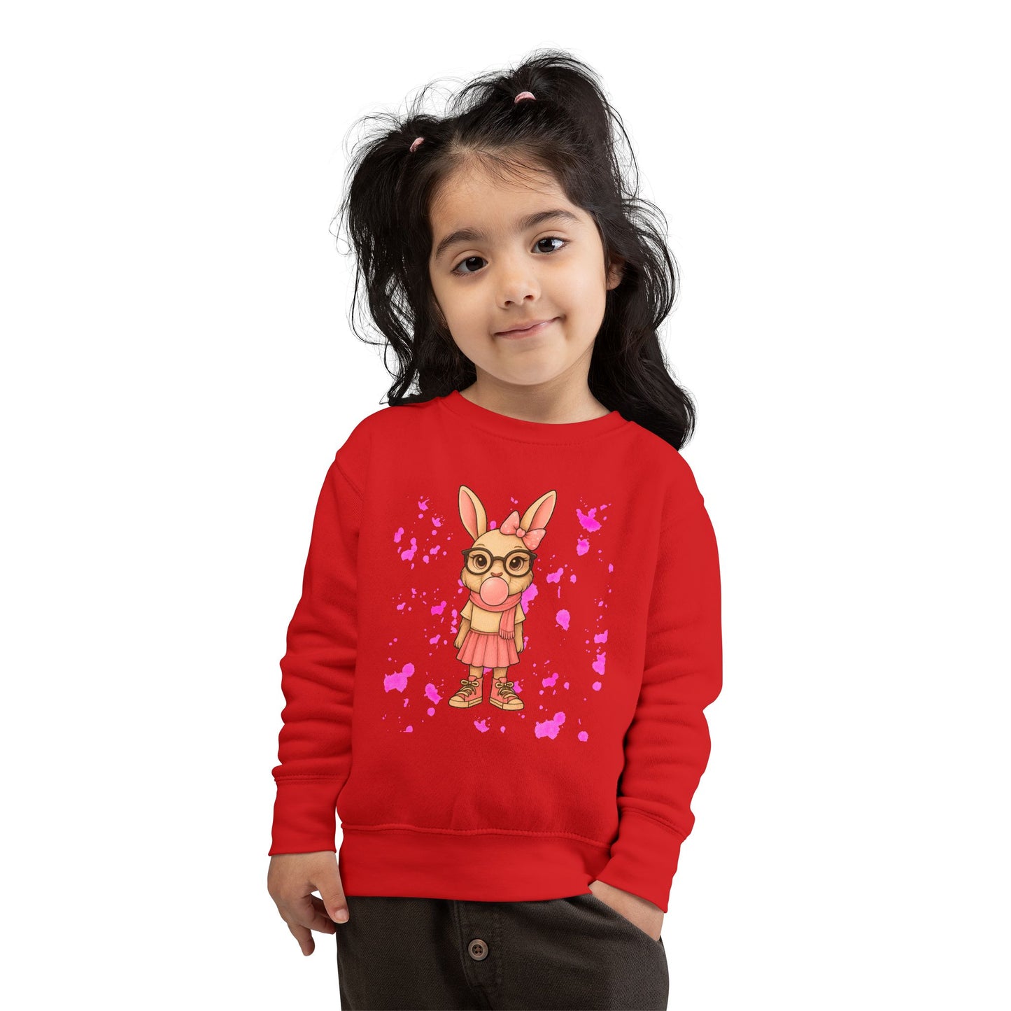 Cute Bunny Toddler Sweatshirt, Kids' Casual Wear