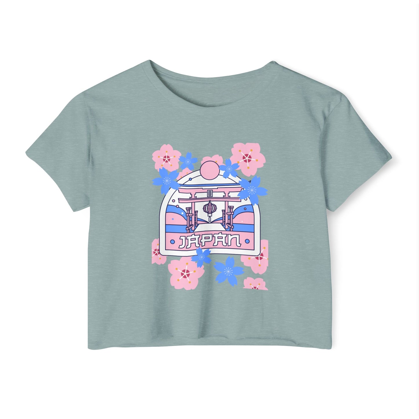 Japan Floral Women's Festival Crop Top