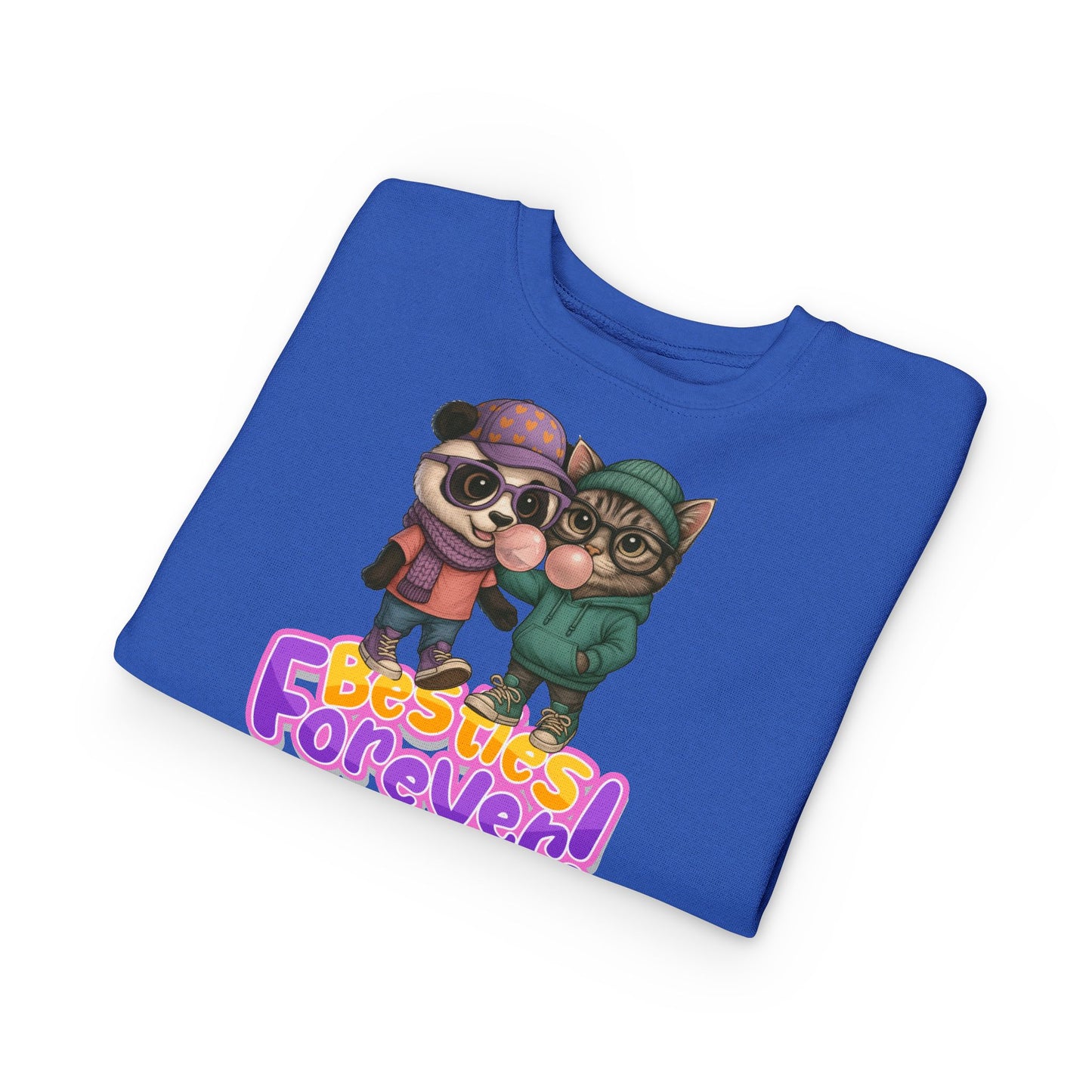 Toddler Sweatshirt - Besties Forever, Cute Friendship