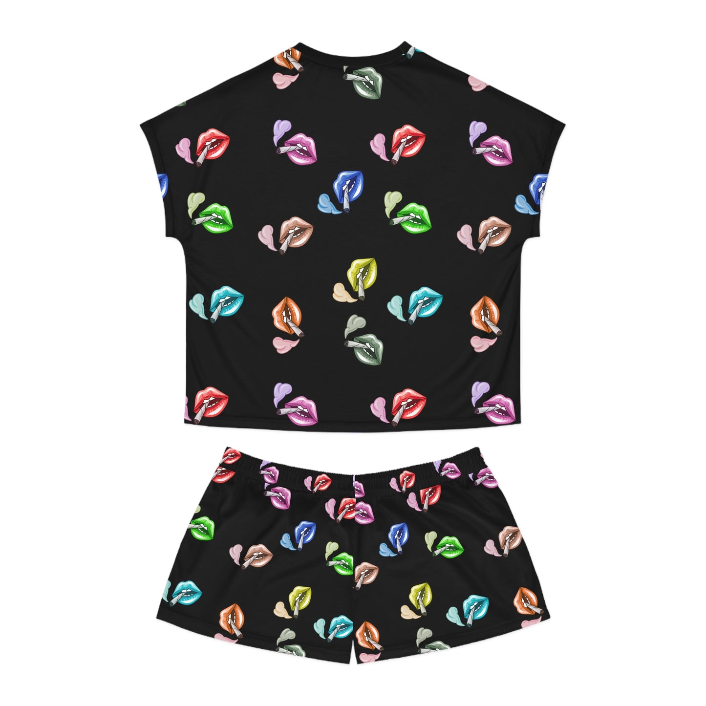 "Lips Loc'D" women's short pajama set