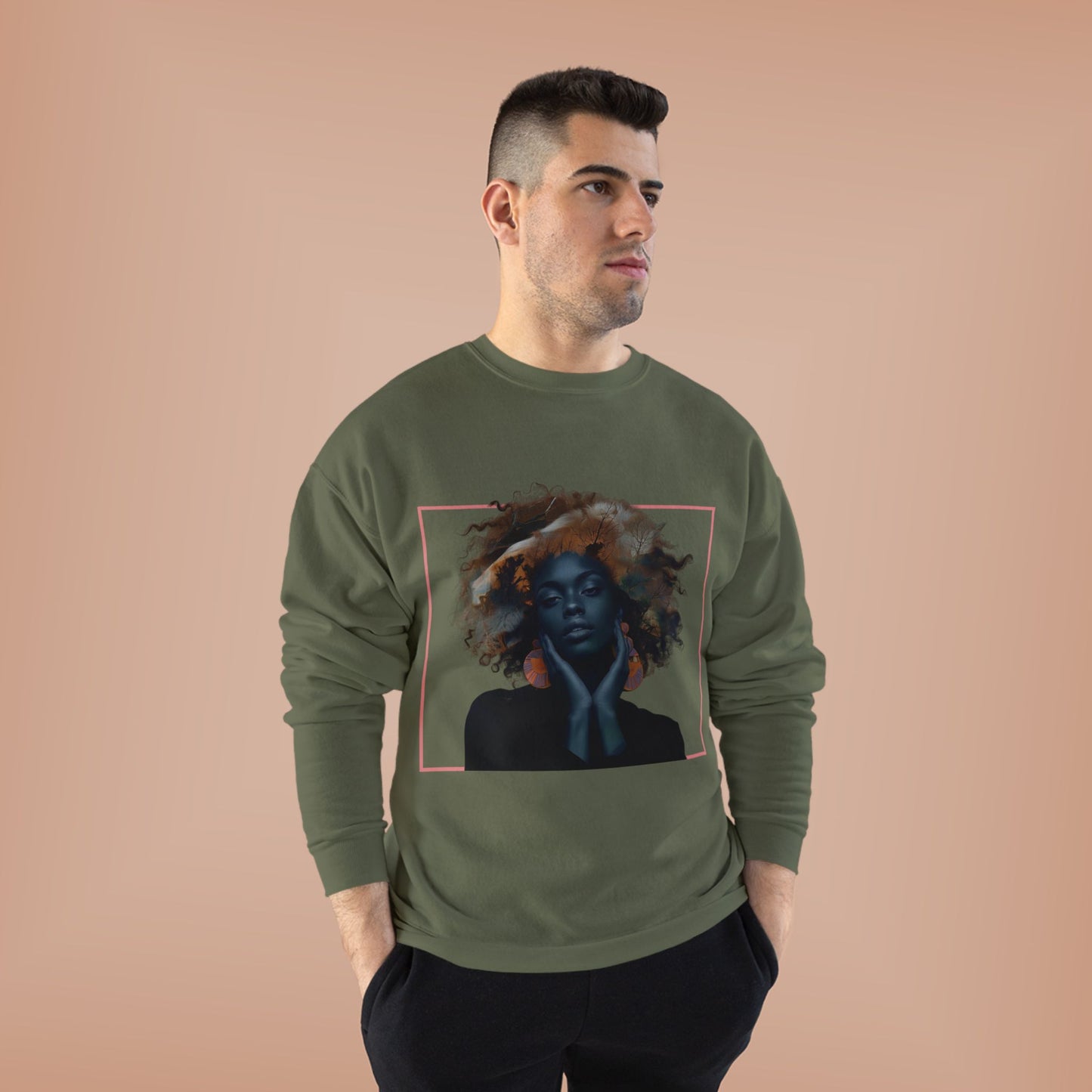 Unisex EcoSmart® Crewneck Sweatshirt with Artistic Graphic