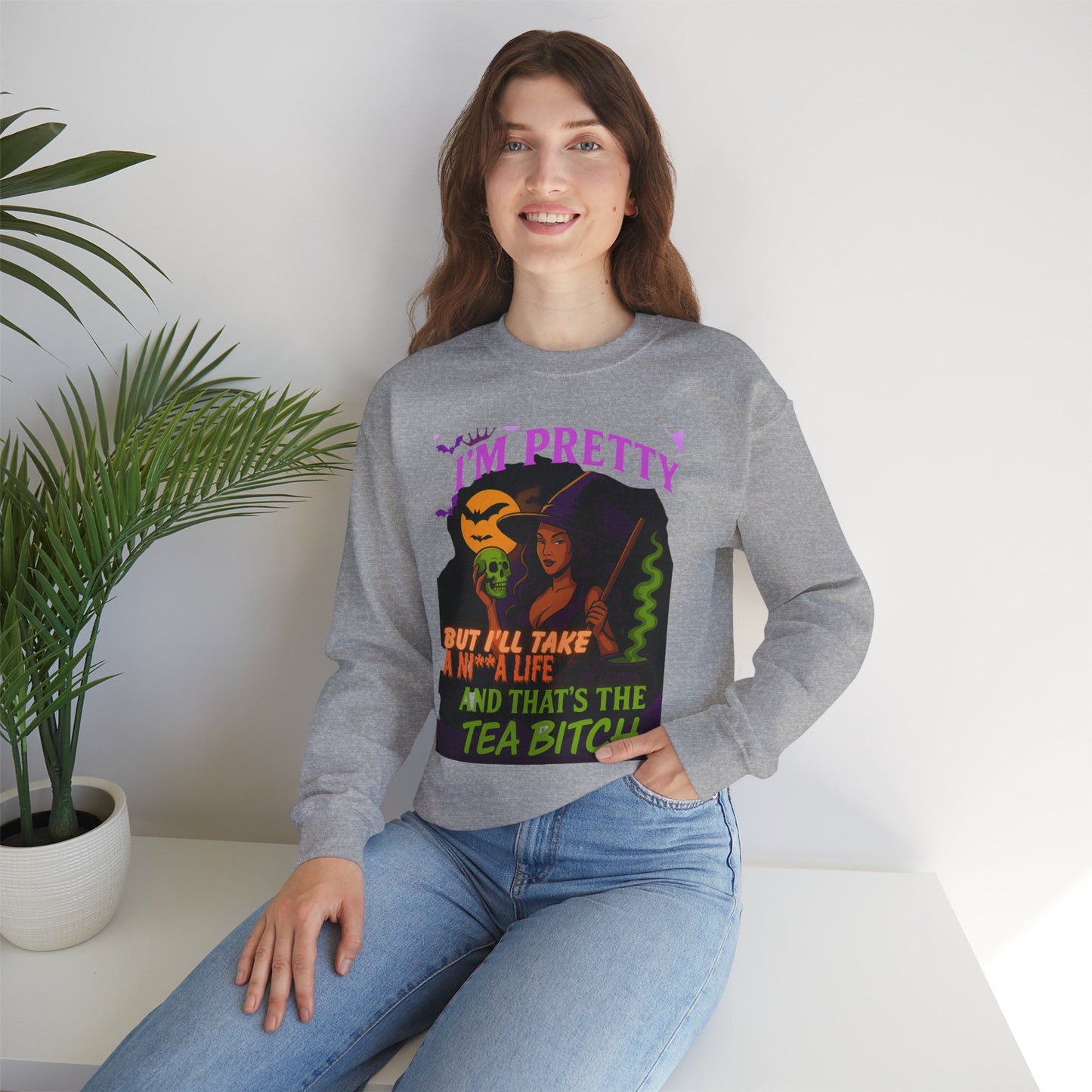 Spooky Vibes Crewneck Sweatshirt - Perfect for Halloween