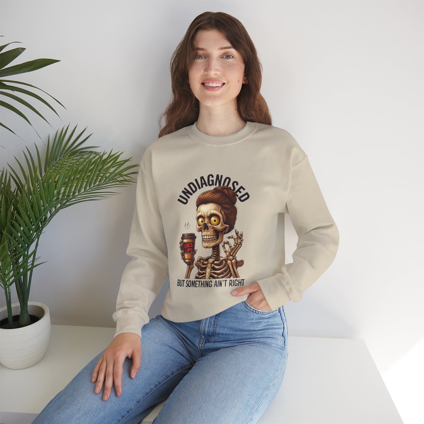 Funny Skeleton Unisex Crewneck Sweatshirt - Undiagnosed