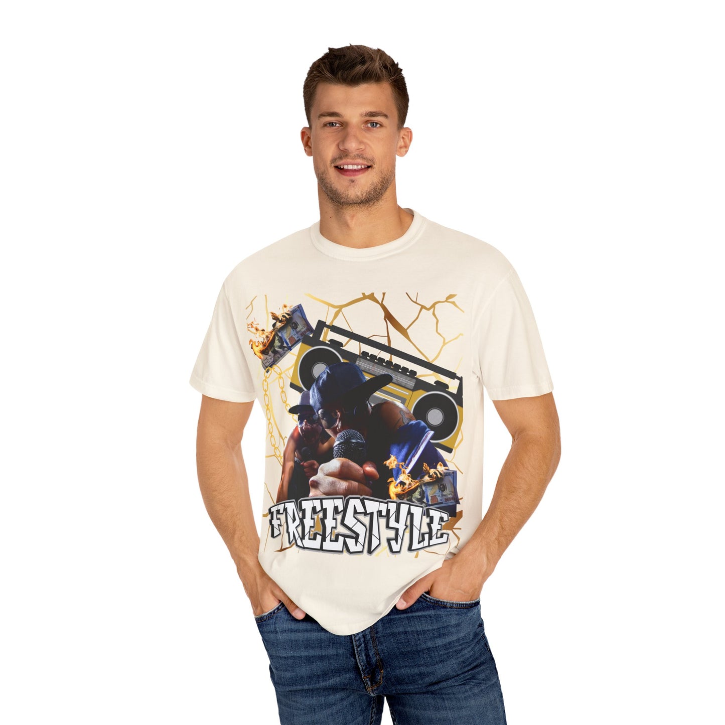 Retro Graphic T-Shirt with 'Freestyle' Design