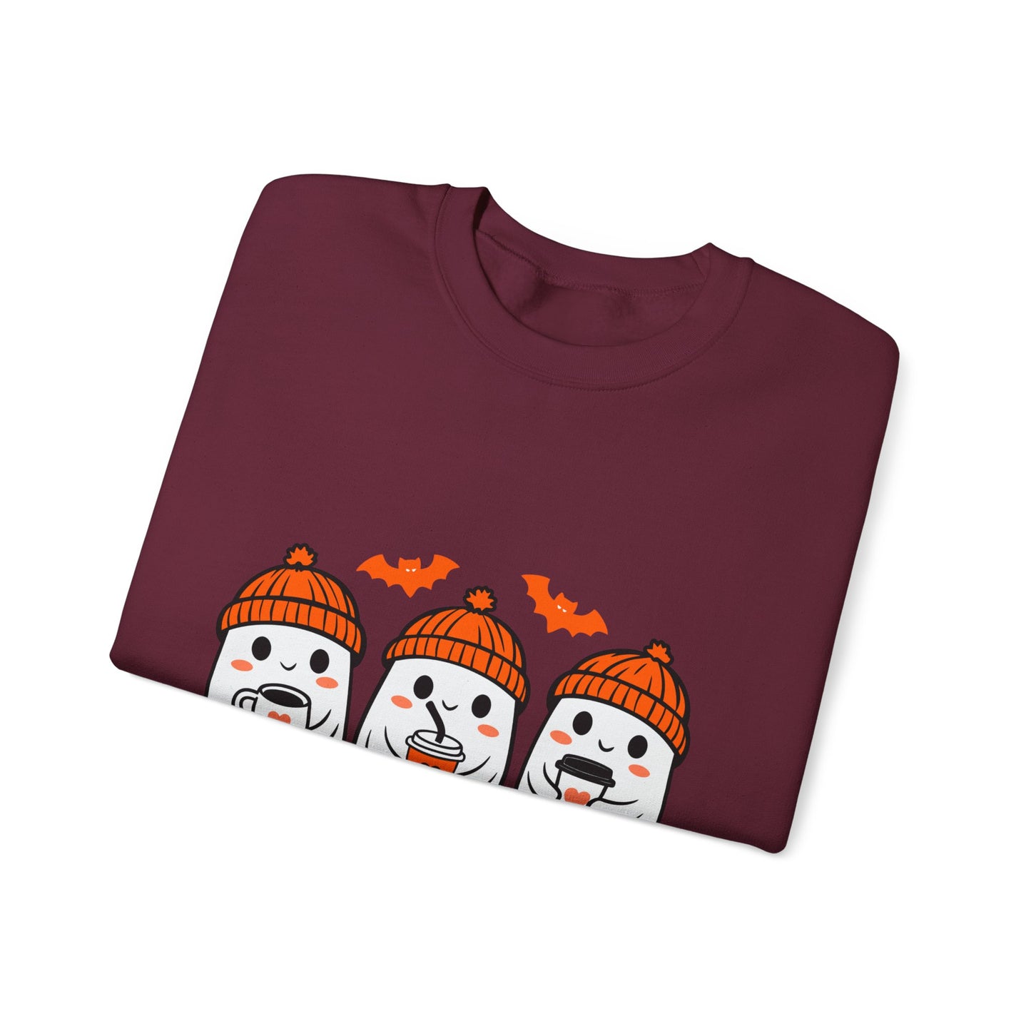 Spooky Ghosts Crewneck Sweatshirt, Halloween Sweatshirt