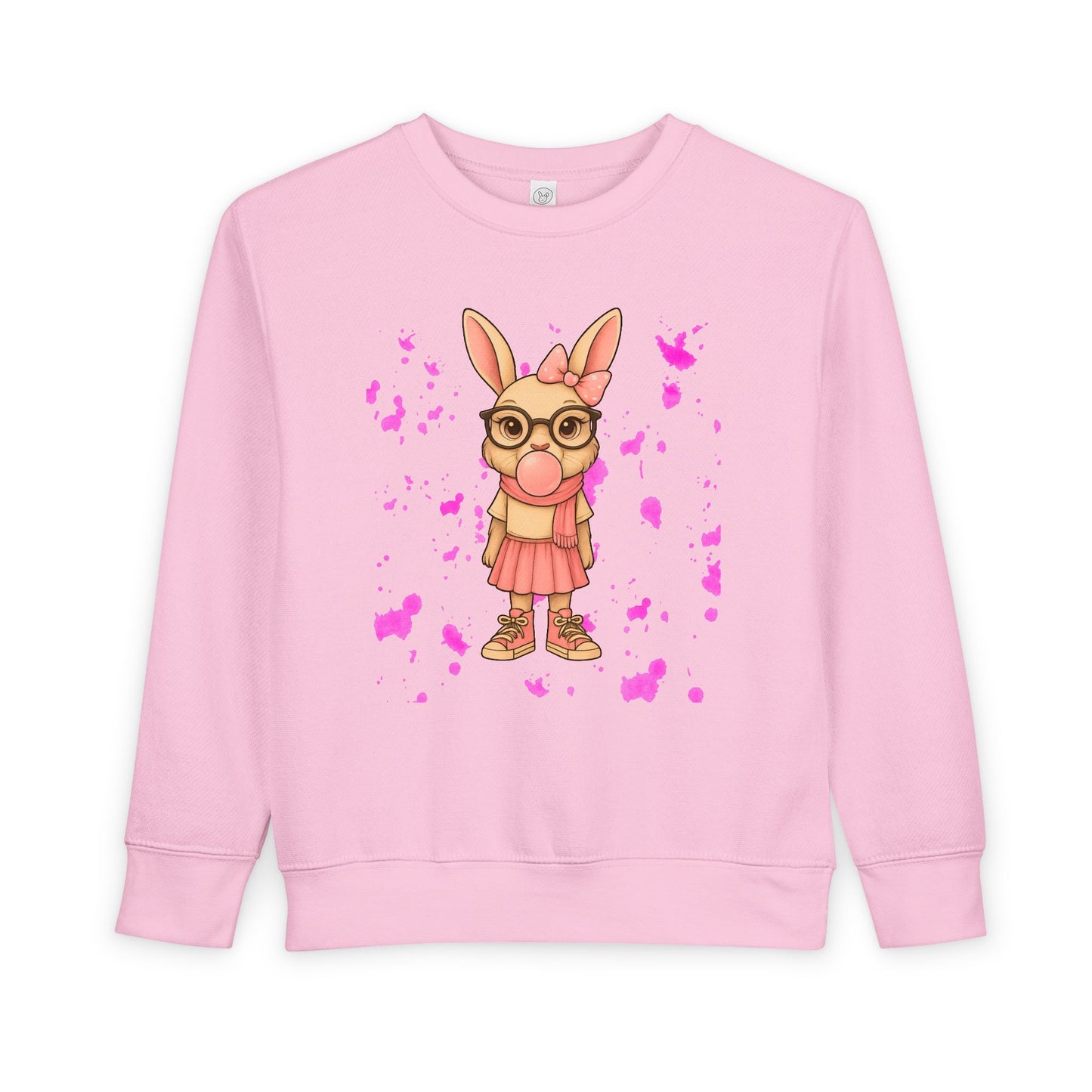 Cute Bunny Toddler Sweatshirt, Kids' Casual Wear