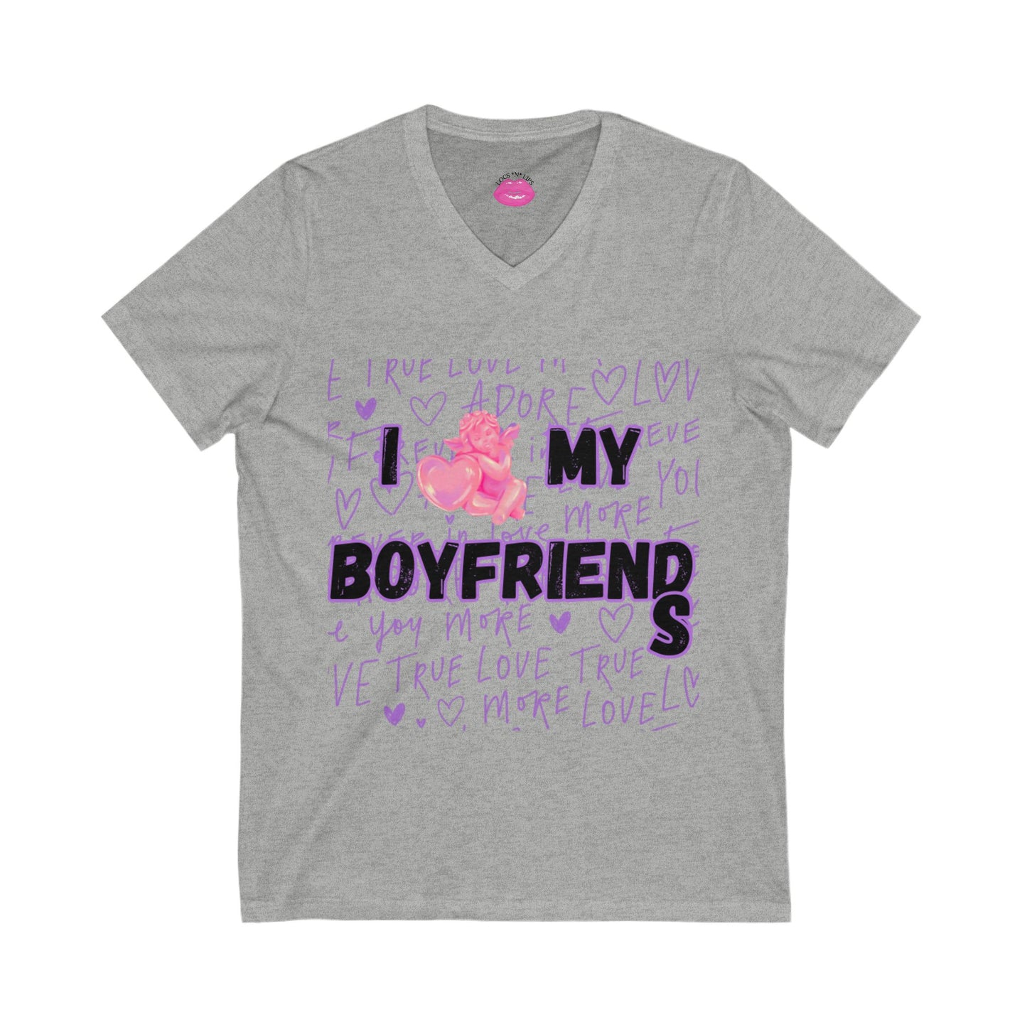 "I Love My Boyfriend_s" V-Neck Tee