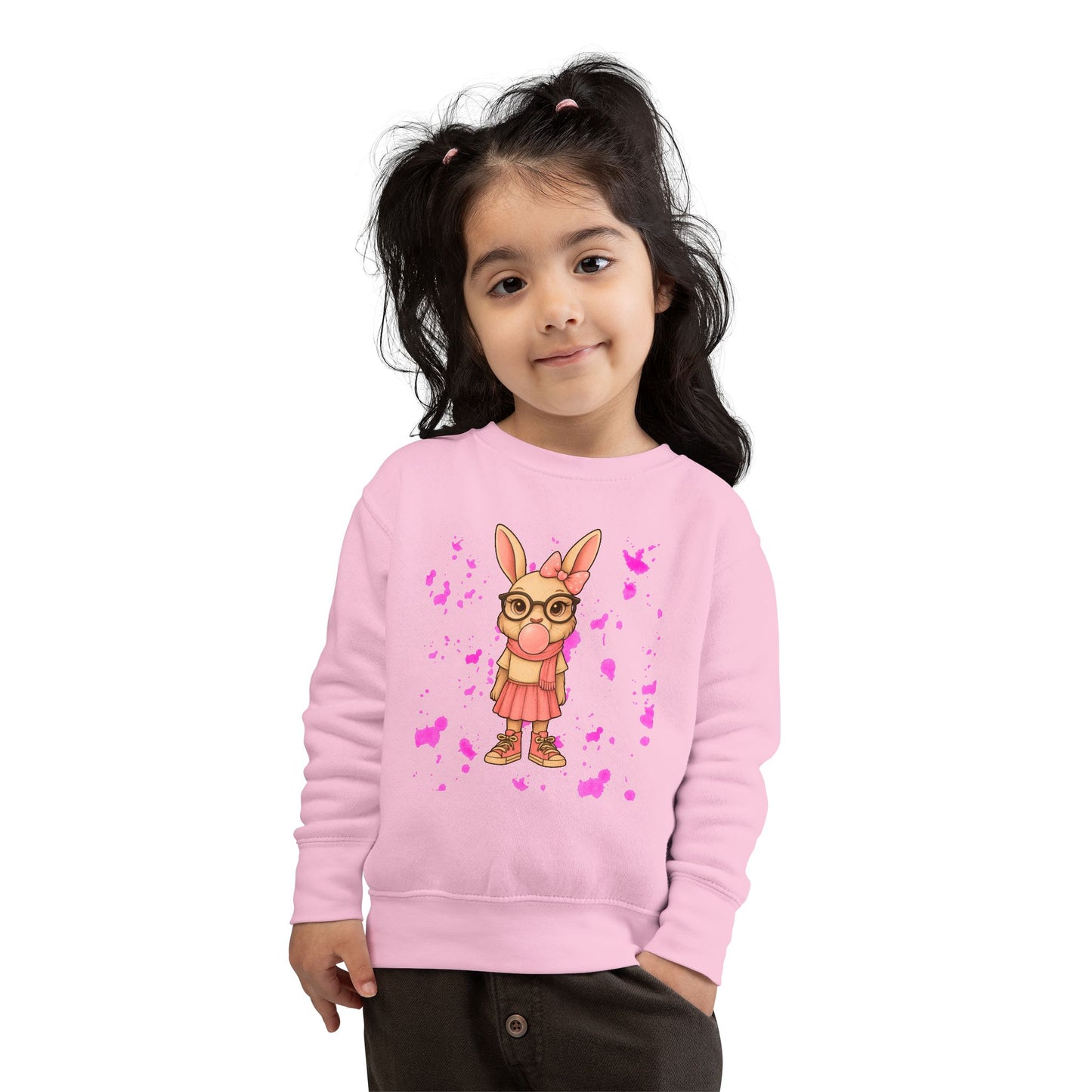 Cute Bunny Toddler Sweatshirt, Kids' Casual Wear