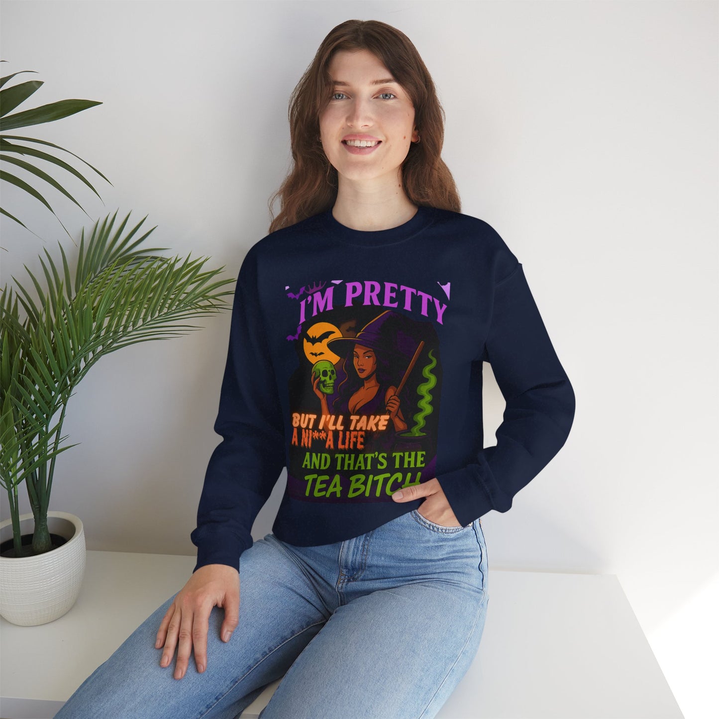 Spooky Vibes Crewneck Sweatshirt - Perfect for Halloween