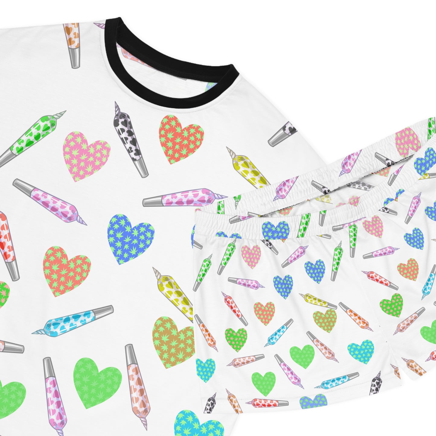 "Joint Love" Women's Short Pajama Set (AOP)