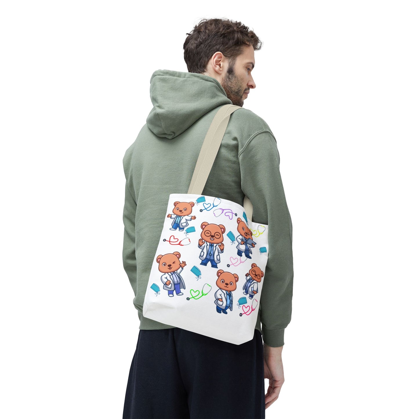Cute Doctor Bear Tote Bag, Medical Student Gift