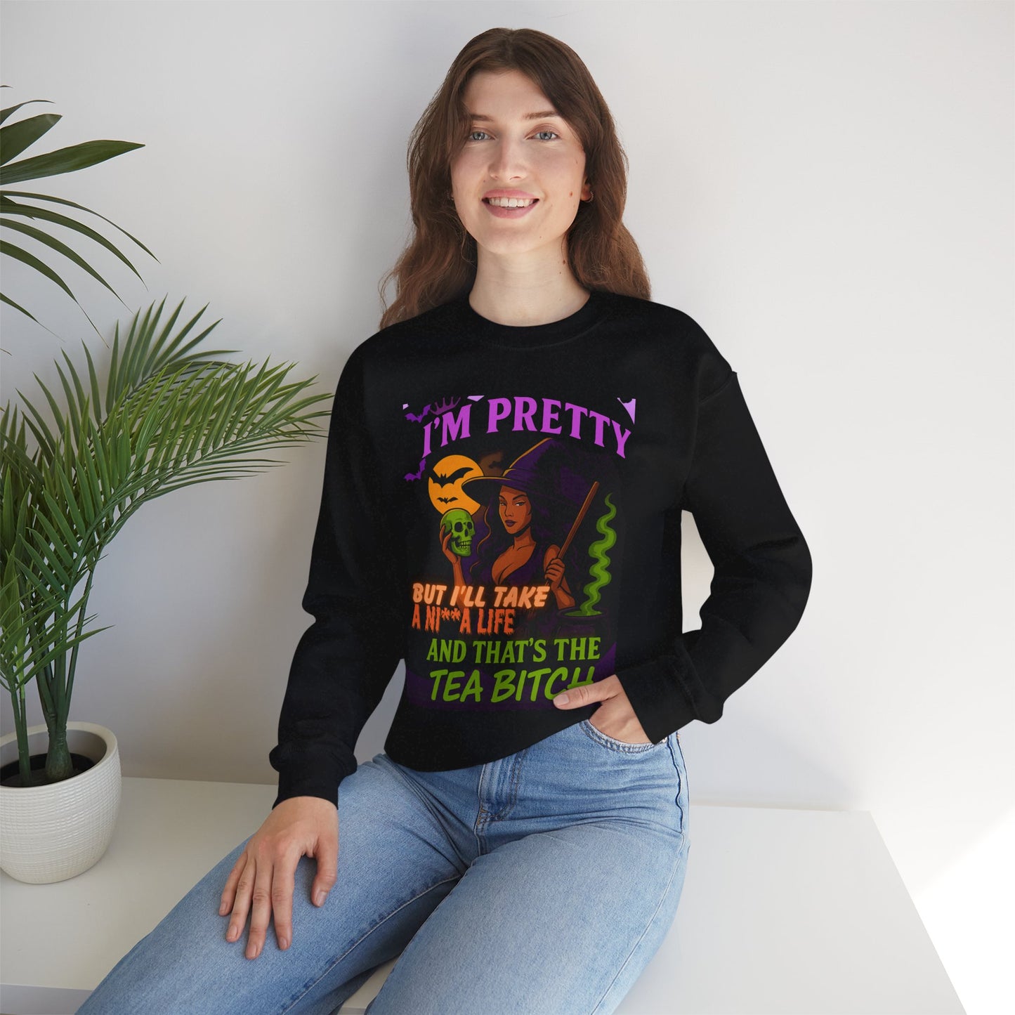 Spooky Vibes Crewneck Sweatshirt - Perfect for Halloween