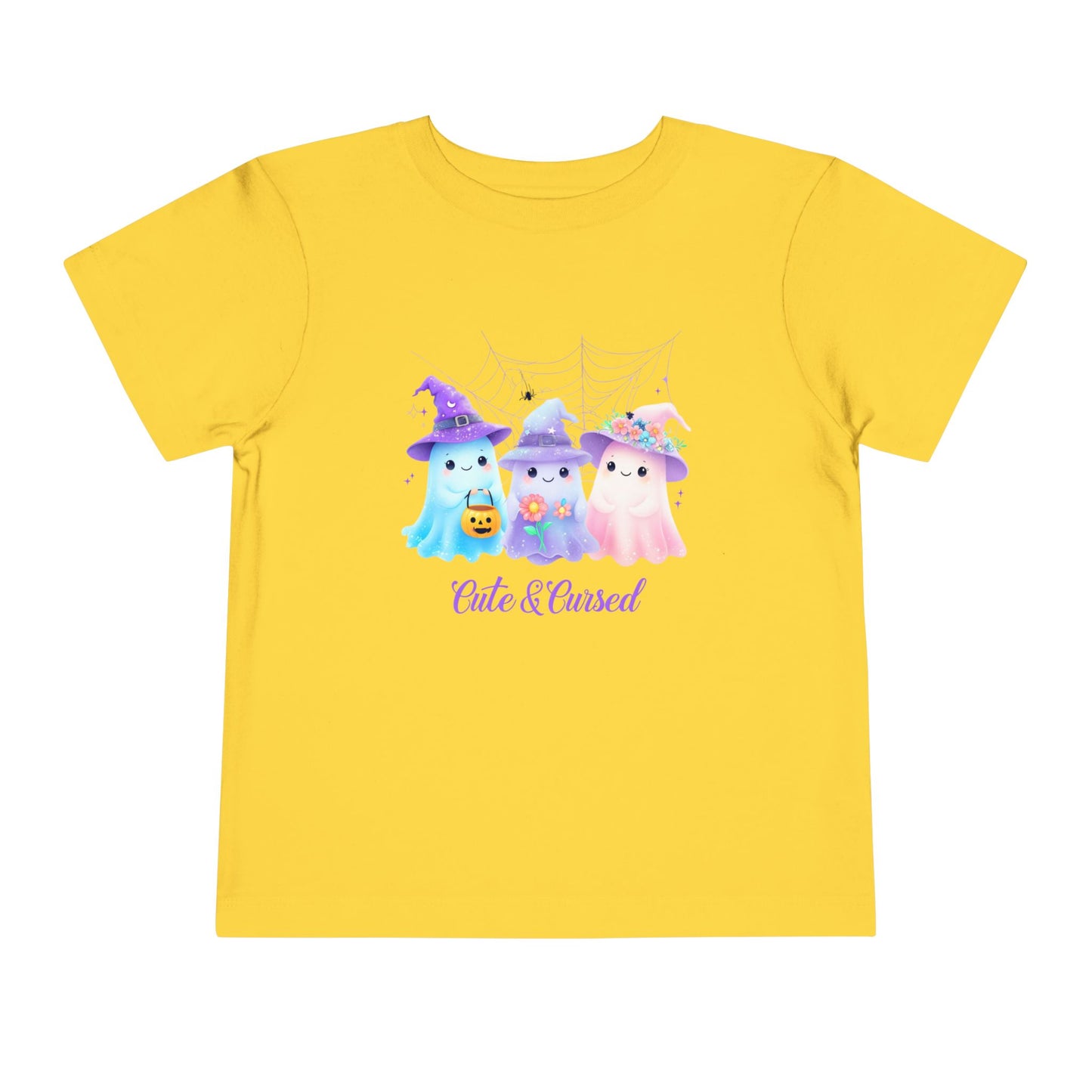 Cute & Cursed Toddler Tee, Halloween Shirt for Kids