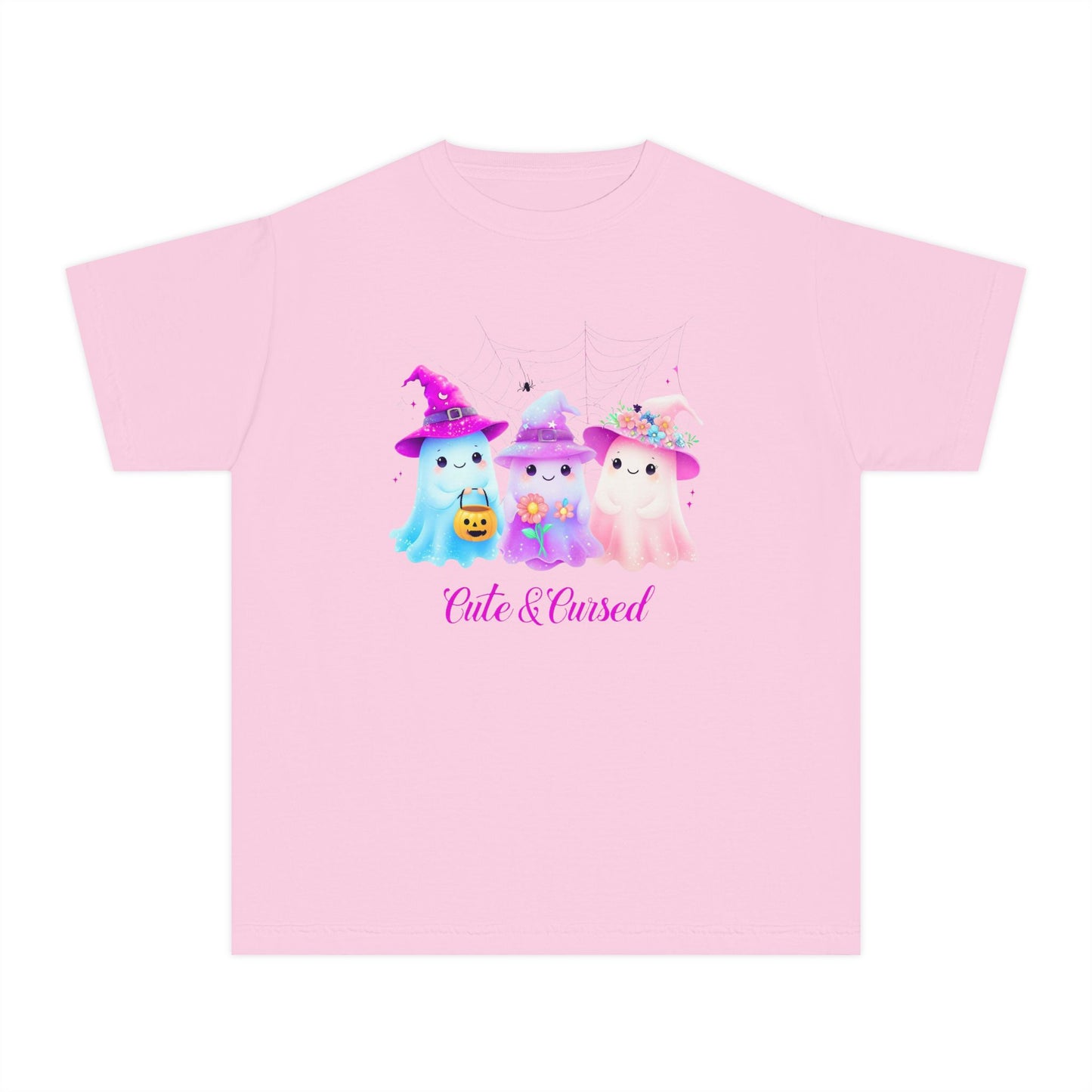 Cute & Cursed Halloween Youth Tee, Trick or Treat T-Shirt