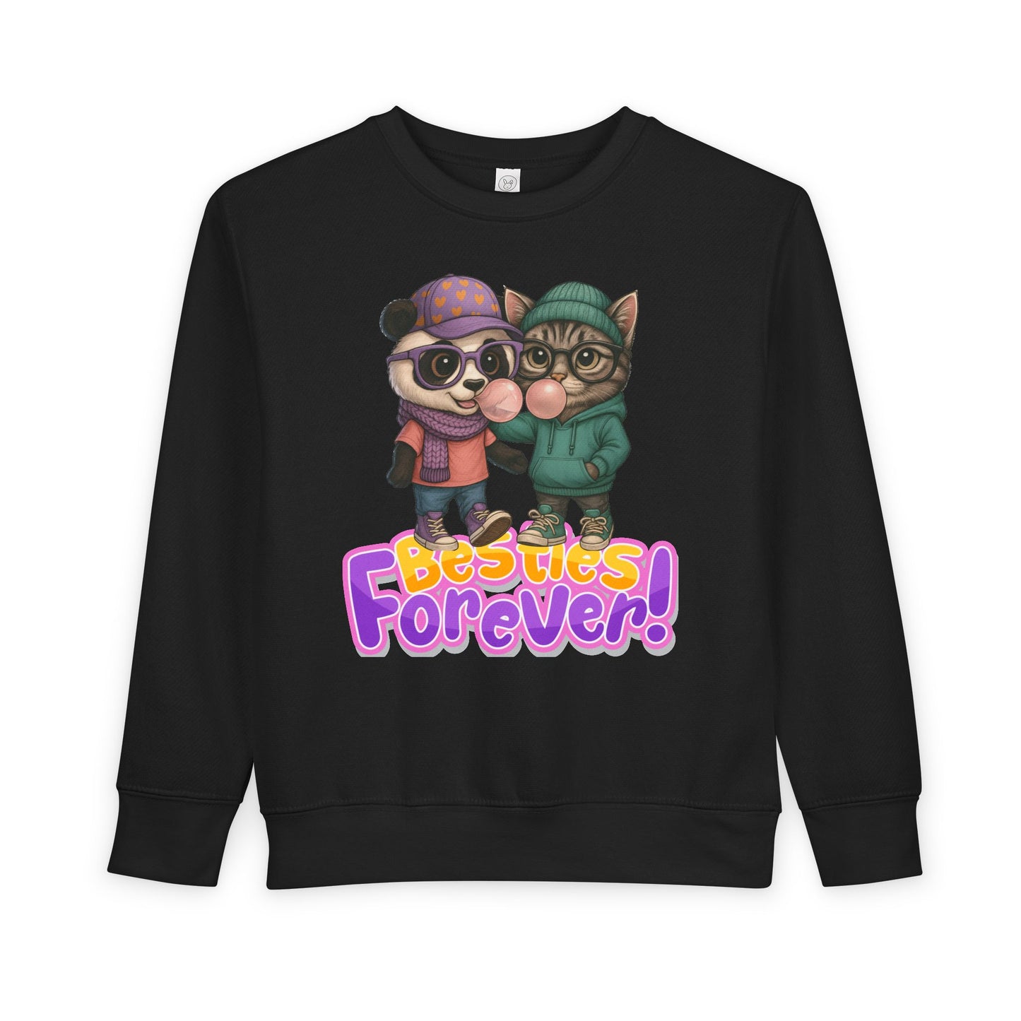 Toddler Sweatshirt - Besties Forever, Cute Friendship