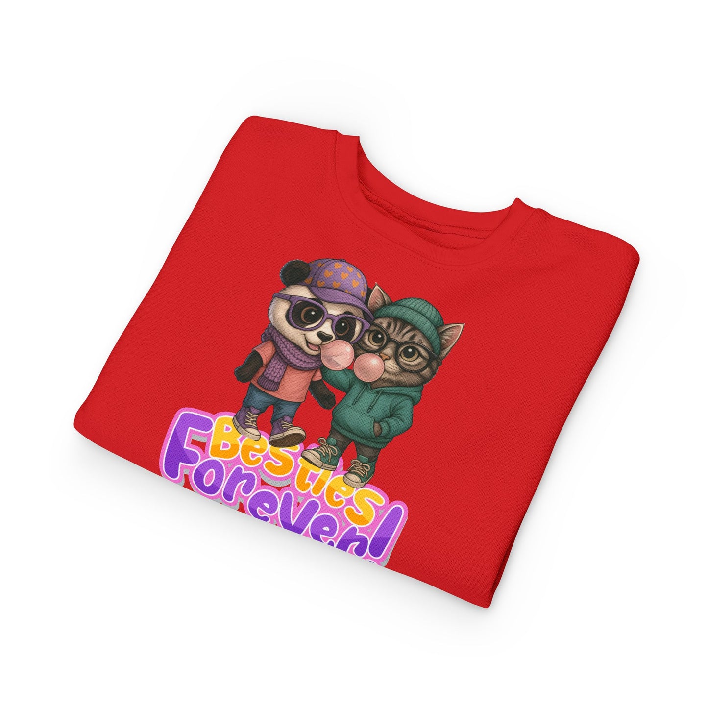 Toddler Sweatshirt - Besties Forever, Cute Friendship
