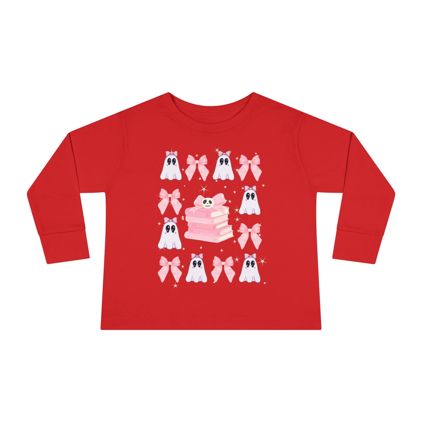 Toddler Long Sleeve Tee with Cute Bunnies and Bows Design