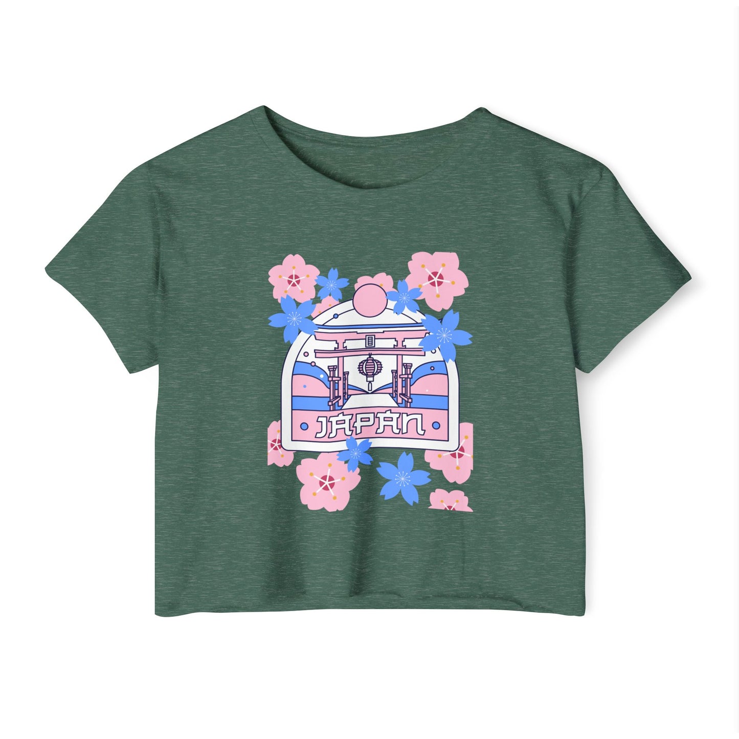 Japan Floral Women's Festival Crop Top