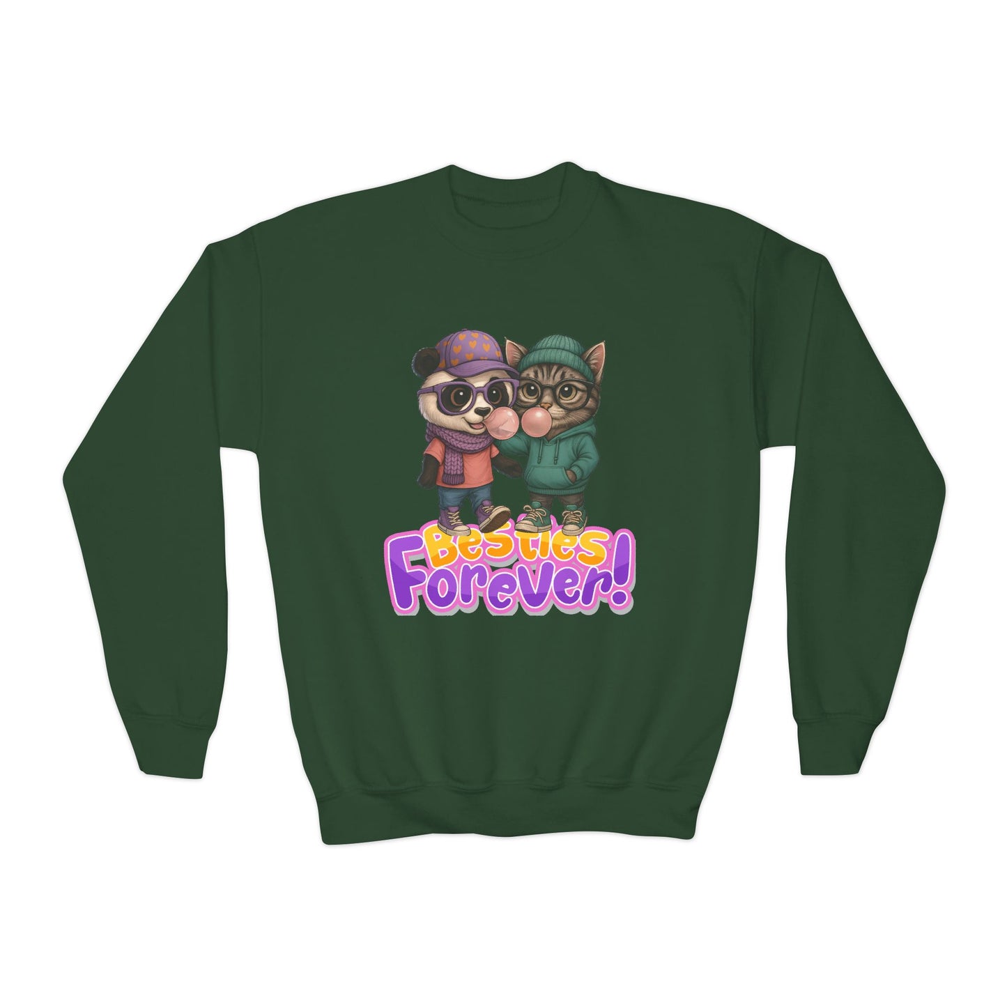 Youth Animal Friendship Sweatshirt, Besties Forever