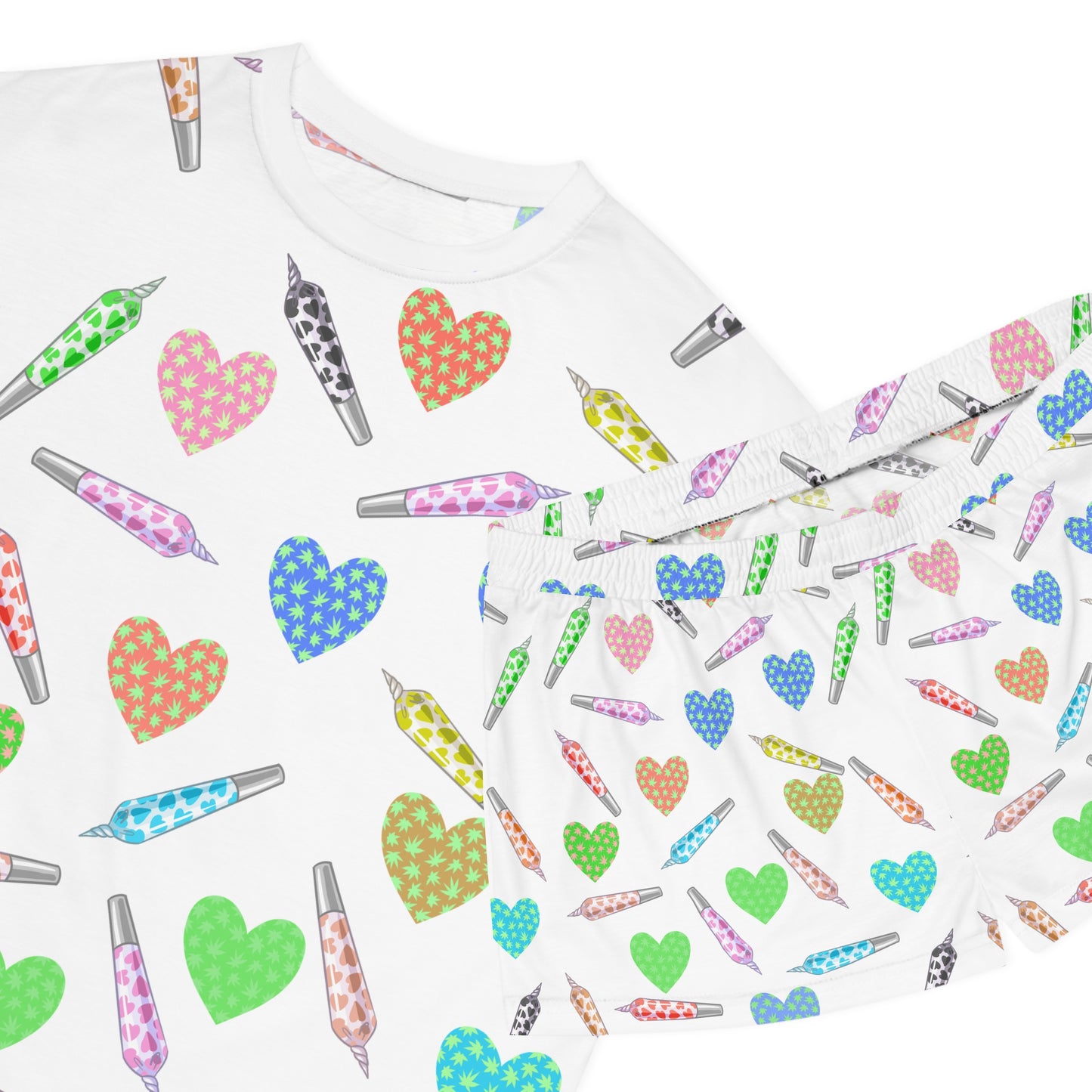 "Joint Love" Women's Short Pajama Set (AOP)