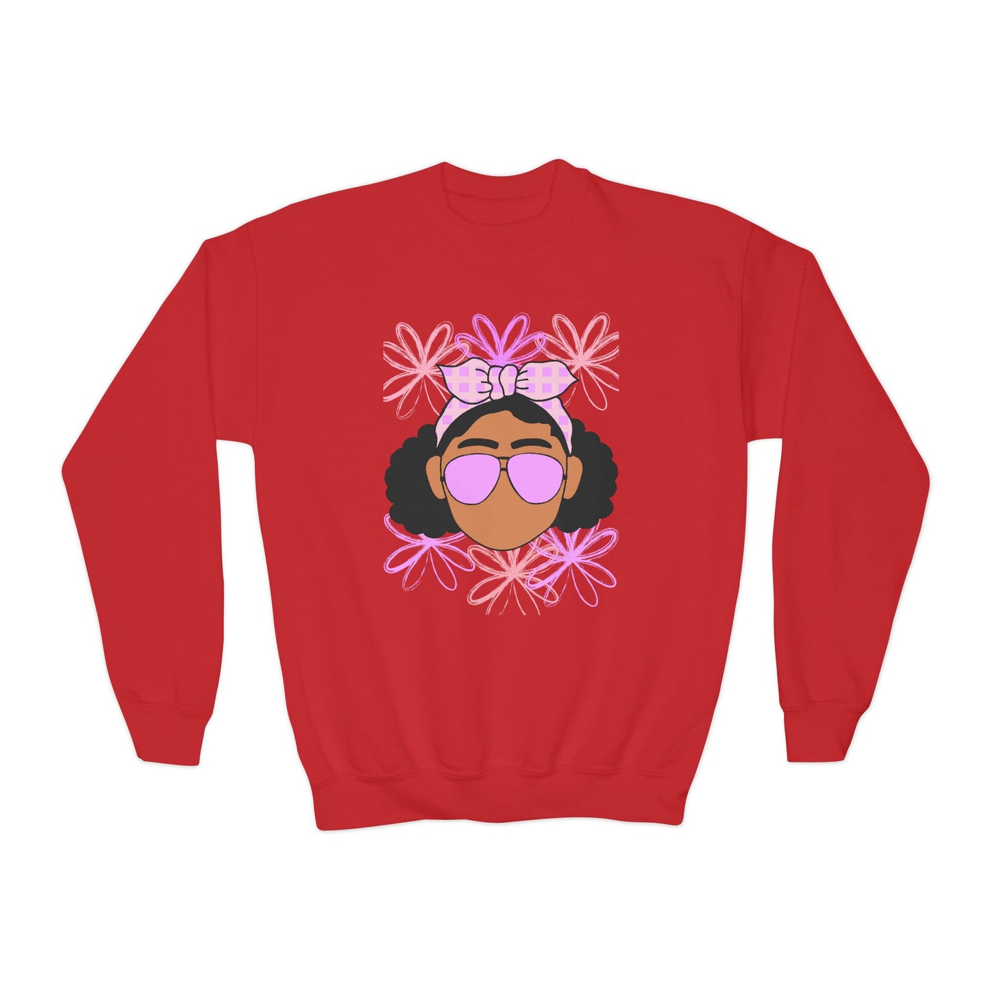 Youth Graphic Sweatshirt with Floral Design