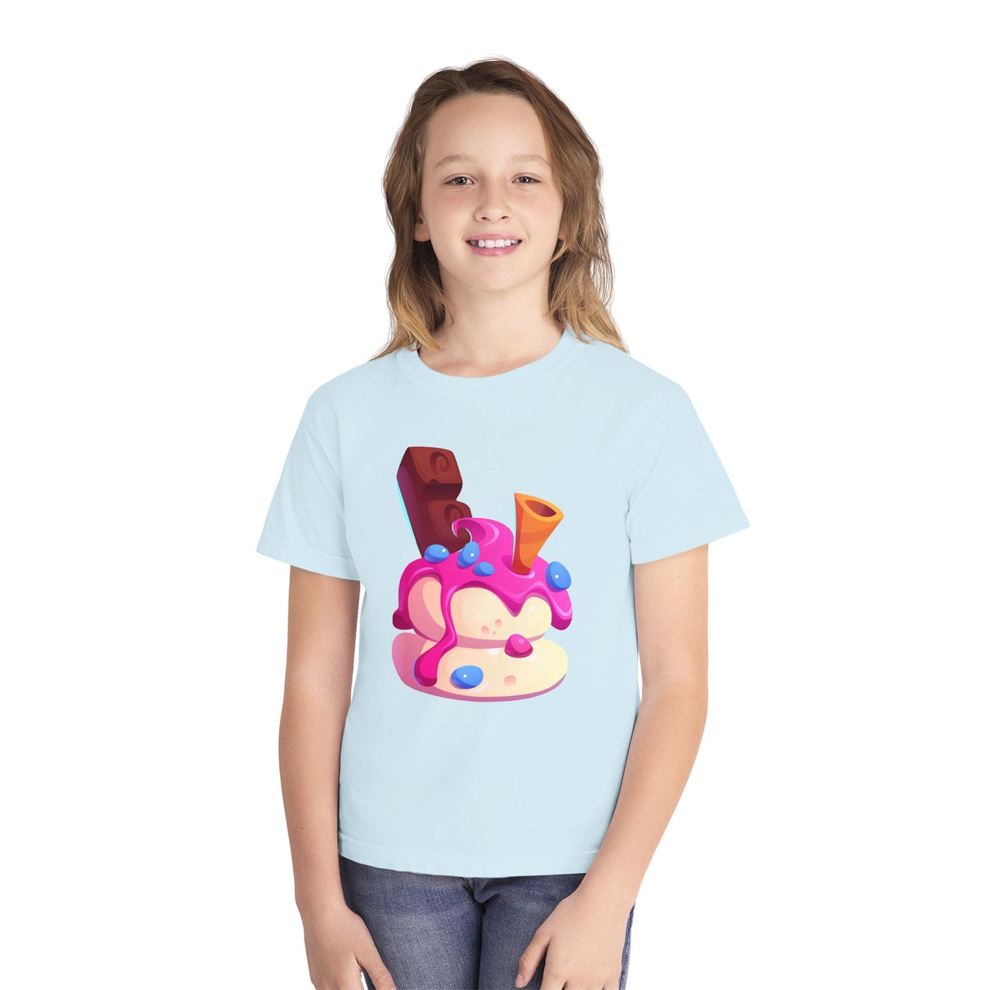 Cute Ice Cream Youth Tee, Fun Summer Clothing