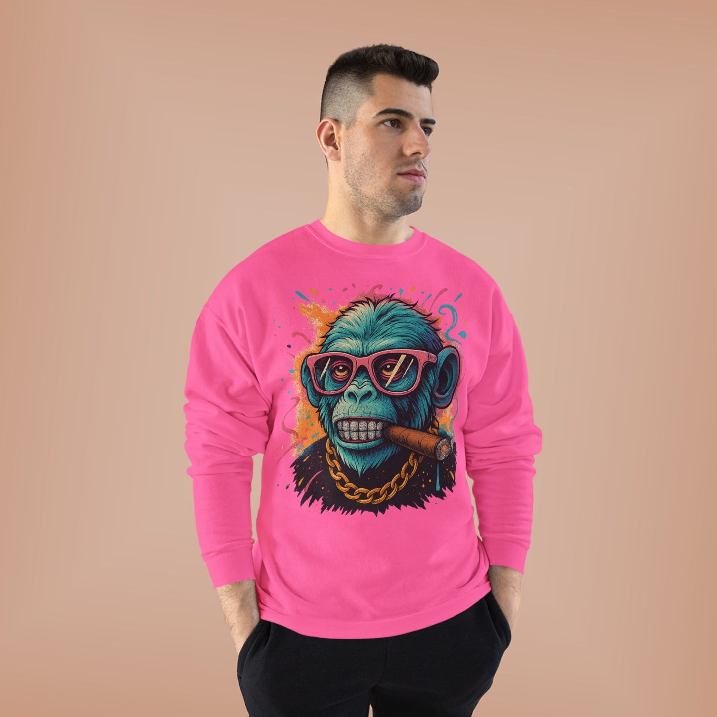 Eco-Friendly 'Boss Mode' Crewneck Sweatshirt, Unisex Cozy Sweatshirt, Casual Streetwear, Gift for Him/Her, Party/Everyday Wear