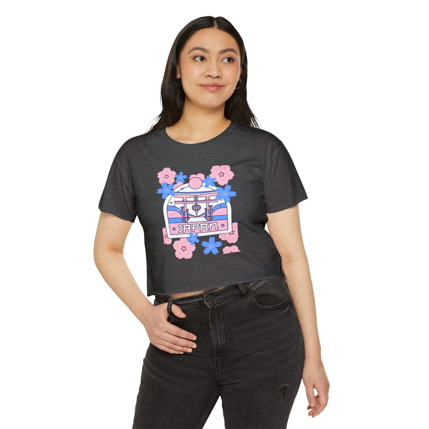 Japan Floral Women's Festival Crop Top