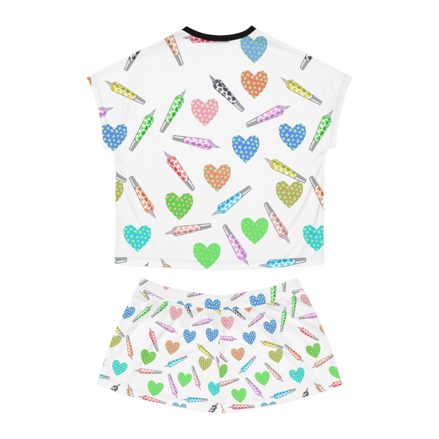 "Joint Love" Women's Short Pajama Set (AOP)