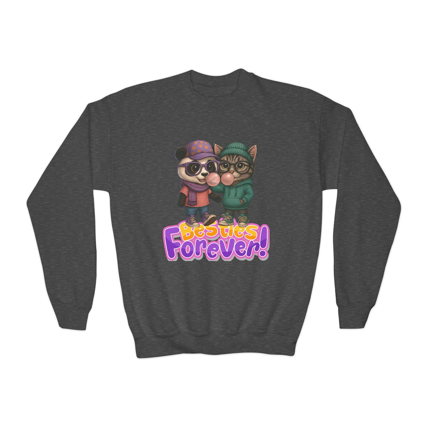 Youth Animal Friendship Sweatshirt, Besties Forever
