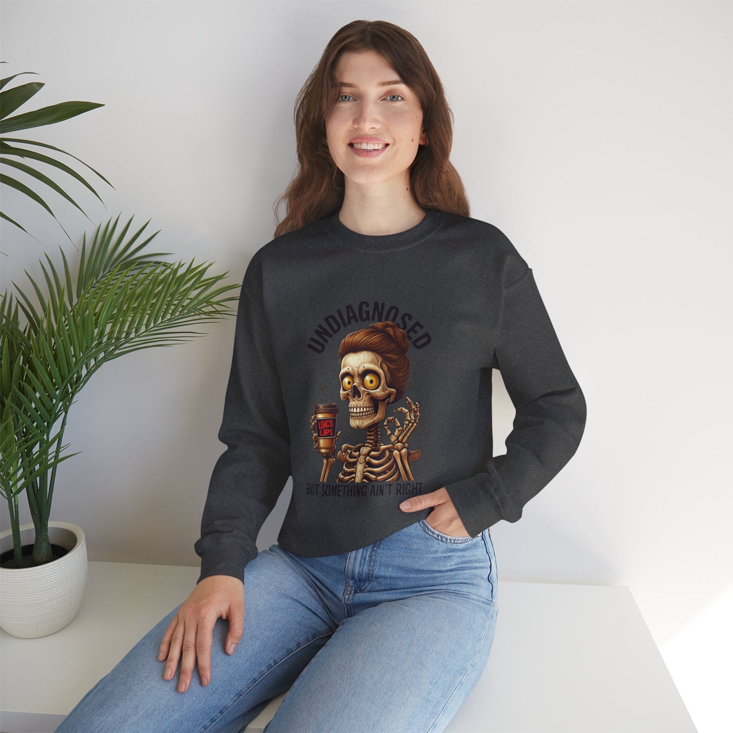 Funny Skeleton Unisex Crewneck Sweatshirt - Undiagnosed
