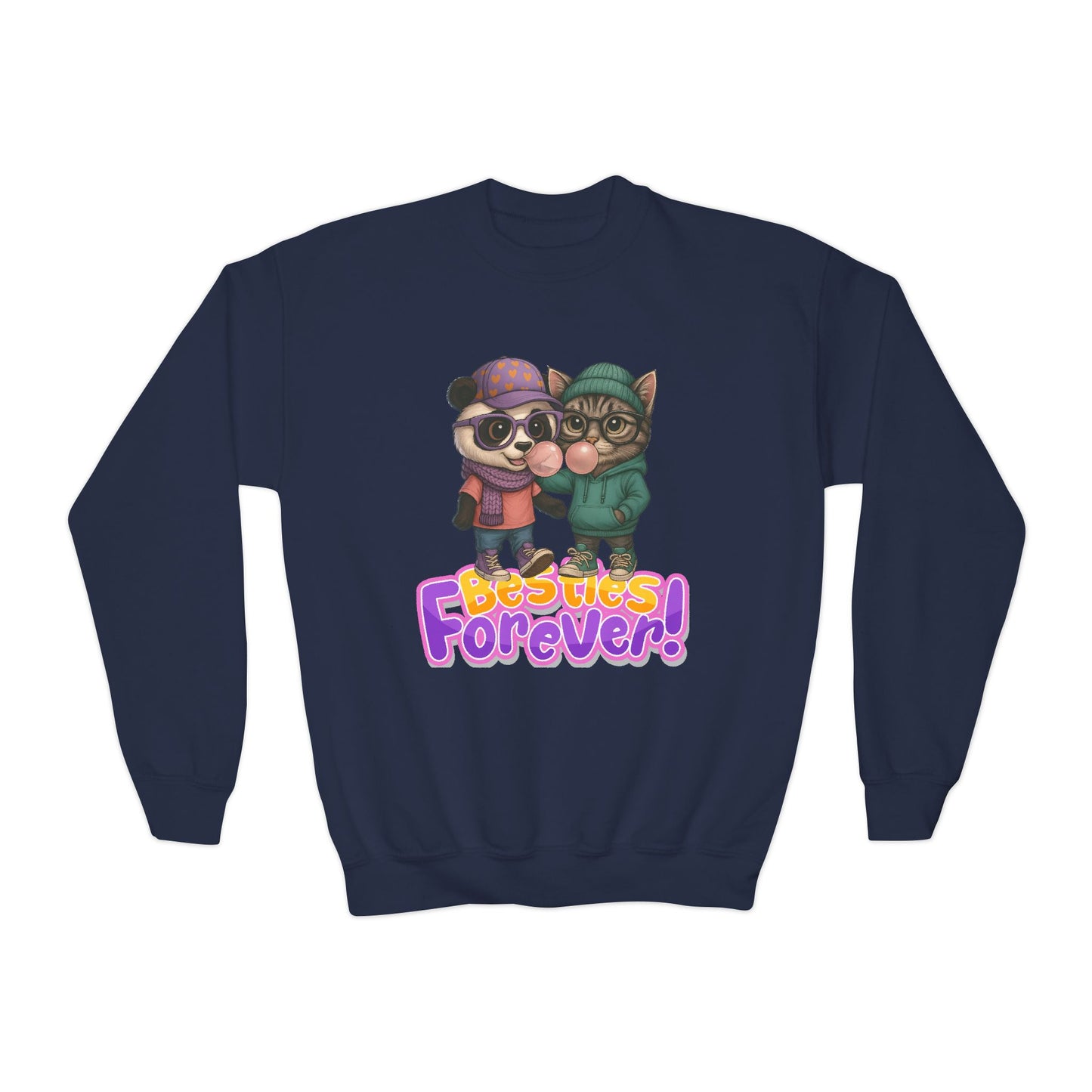 Youth Animal Friendship Sweatshirt, Besties Forever