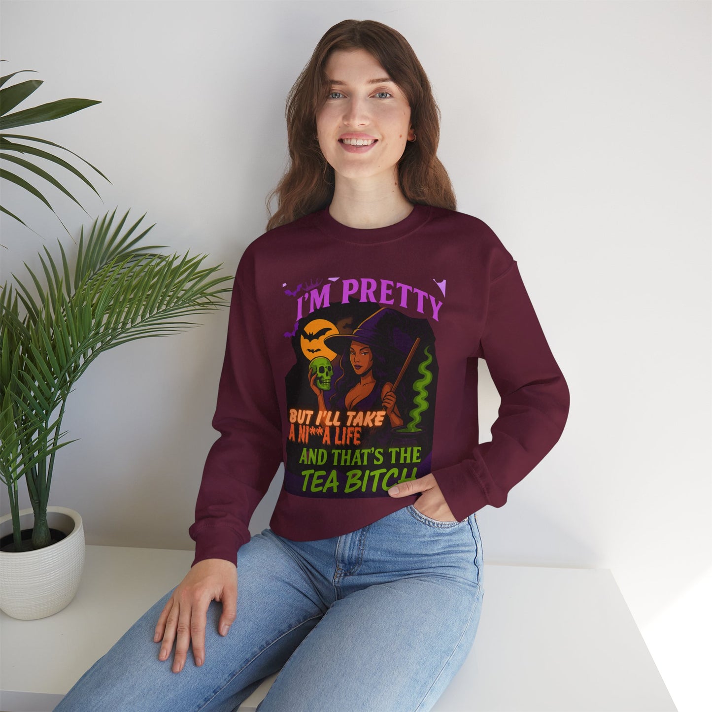 Spooky Vibes Crewneck Sweatshirt - Perfect for Halloween