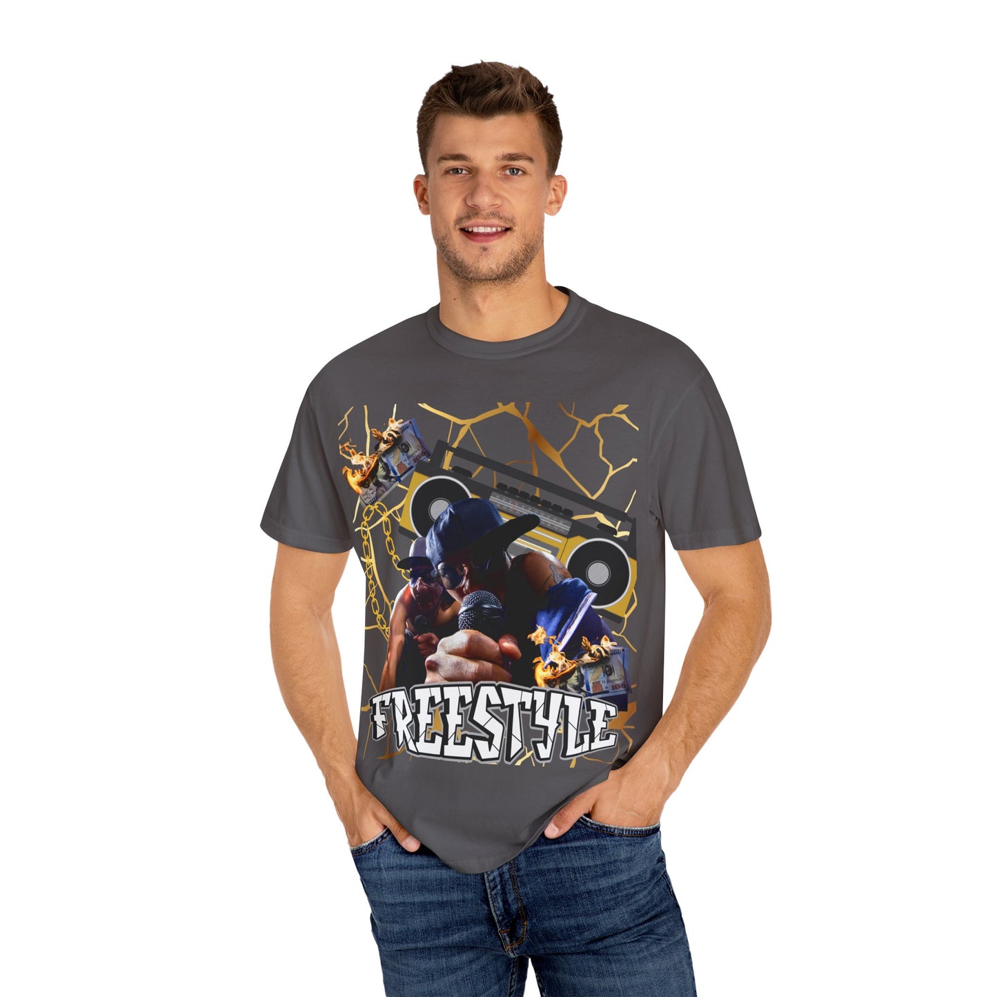Retro Graphic T-Shirt with 'Freestyle' Design