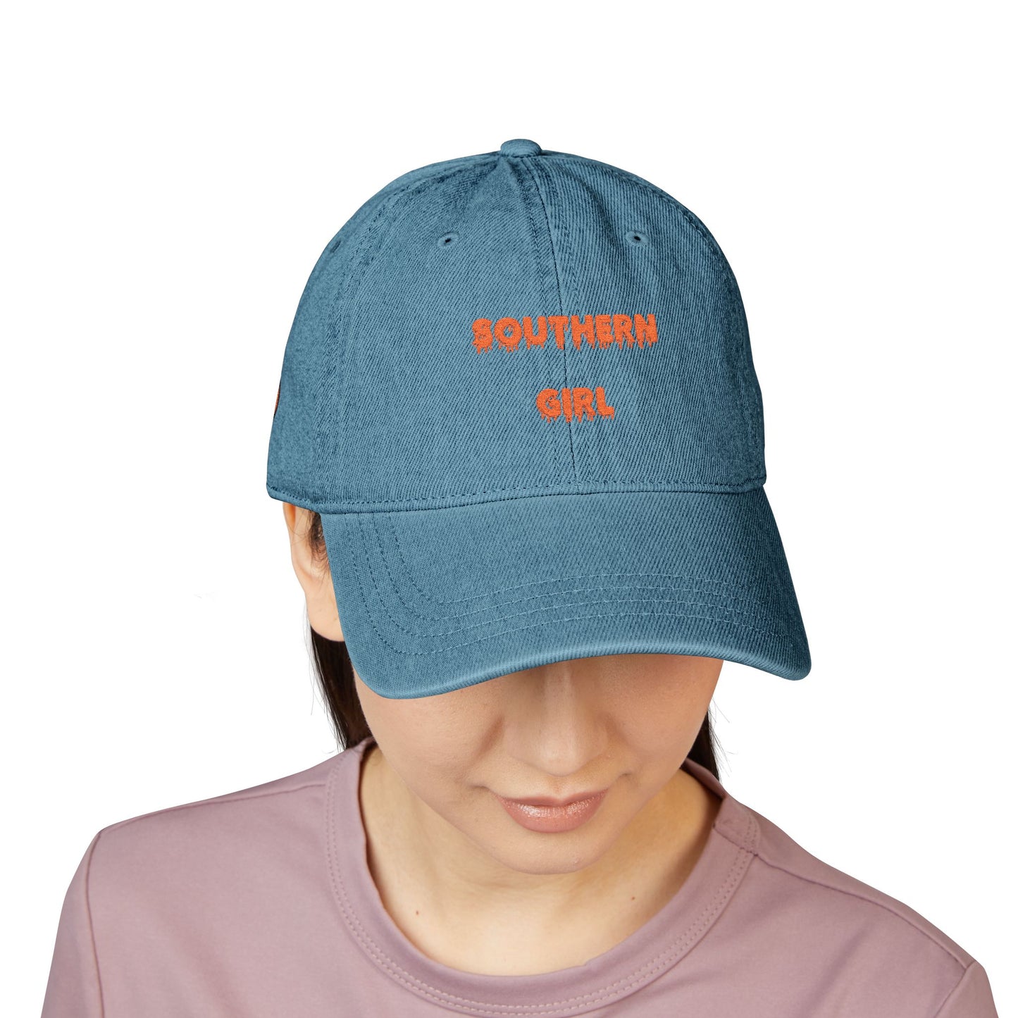 Southern Girl Embroidered Denim Hat, Casual Hat