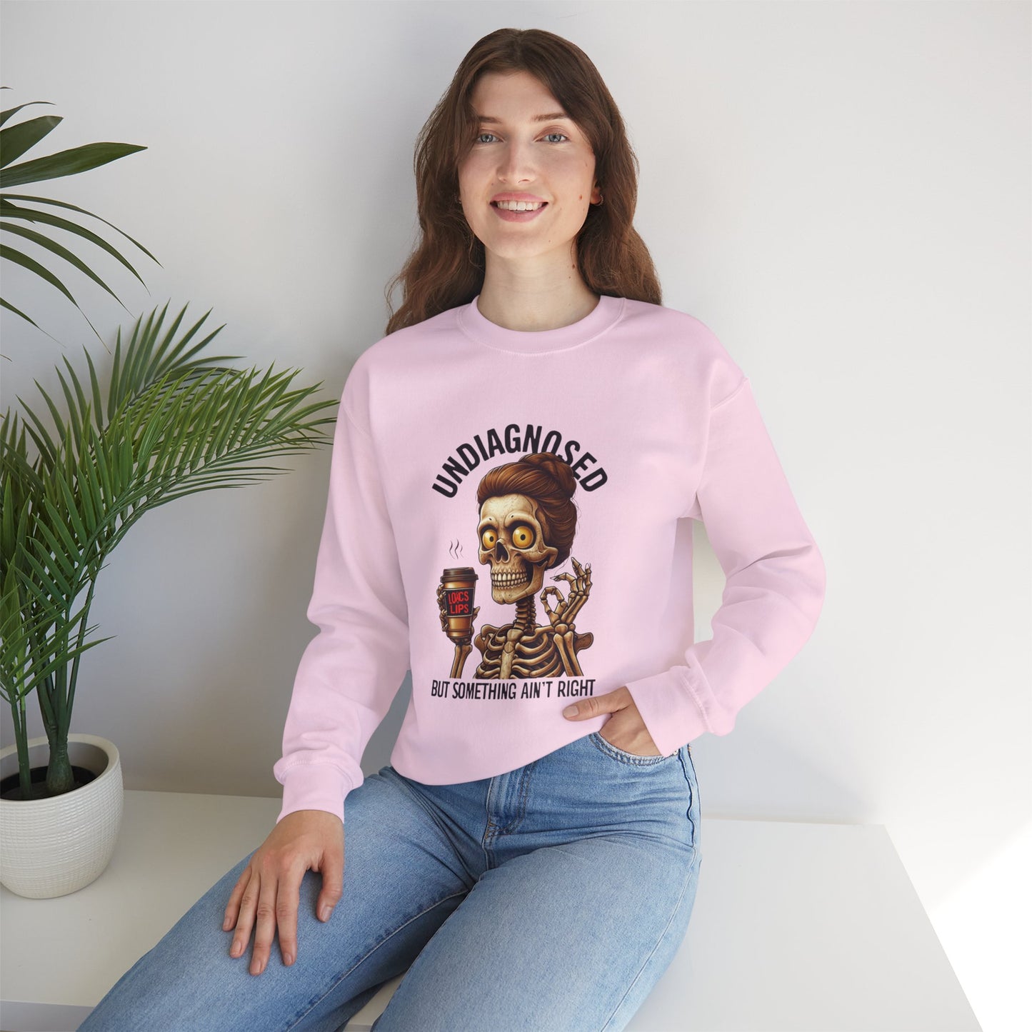Funny Skeleton Unisex Crewneck Sweatshirt - Undiagnosed