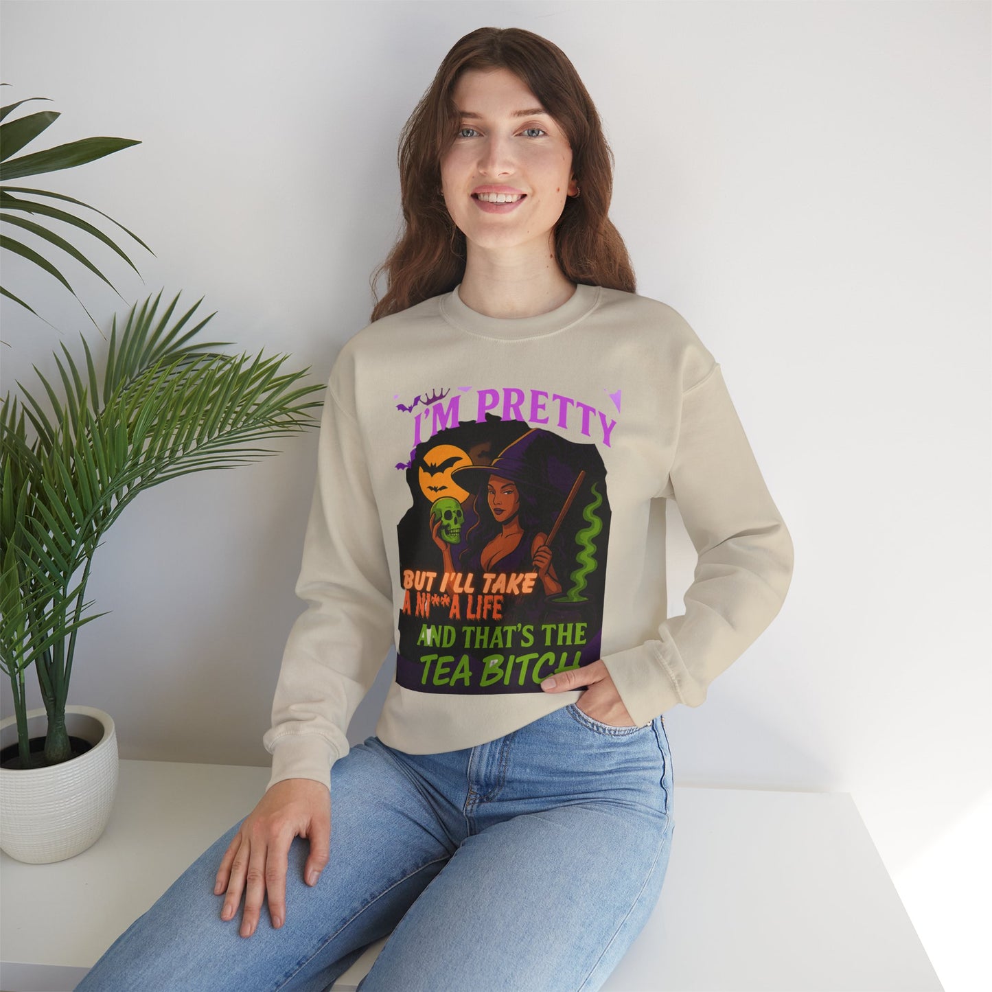 Spooky Vibes Crewneck Sweatshirt - Perfect for Halloween