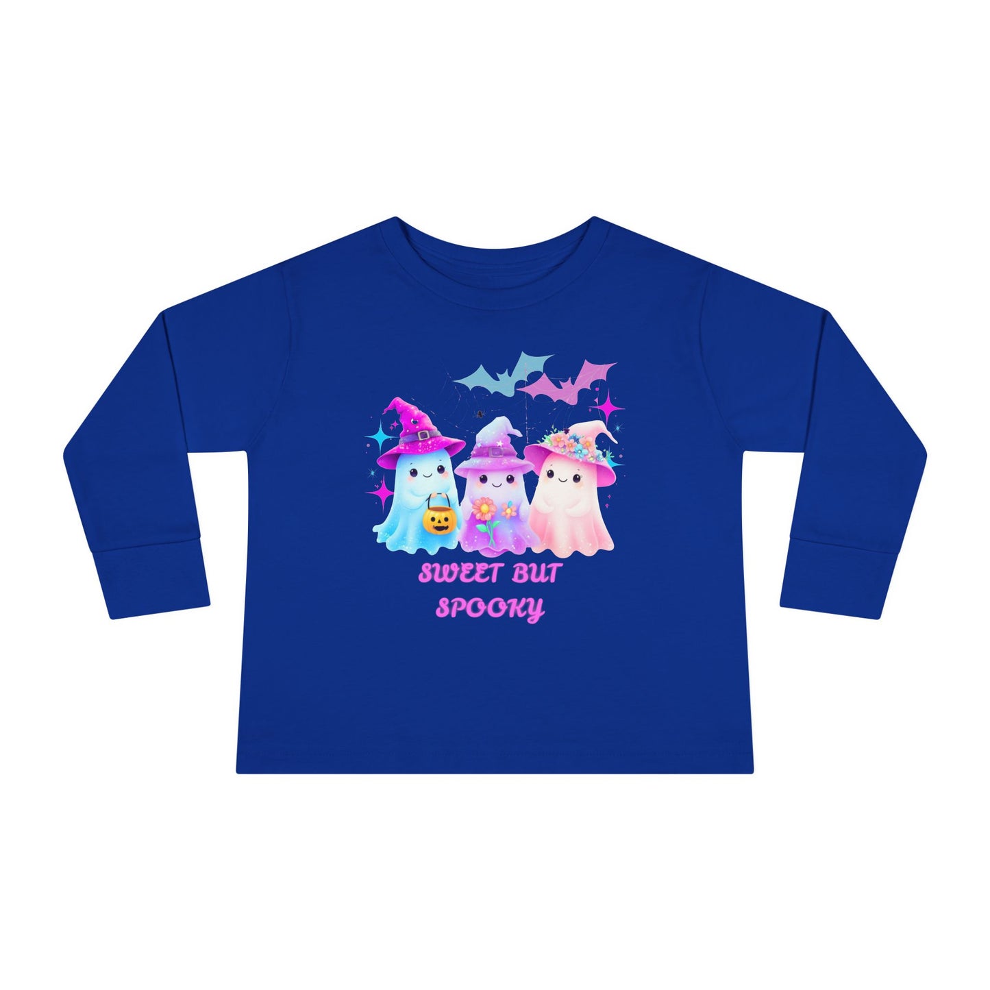 Toddler Long Sleeve Tee - Sweet But Spooky Ghost Design