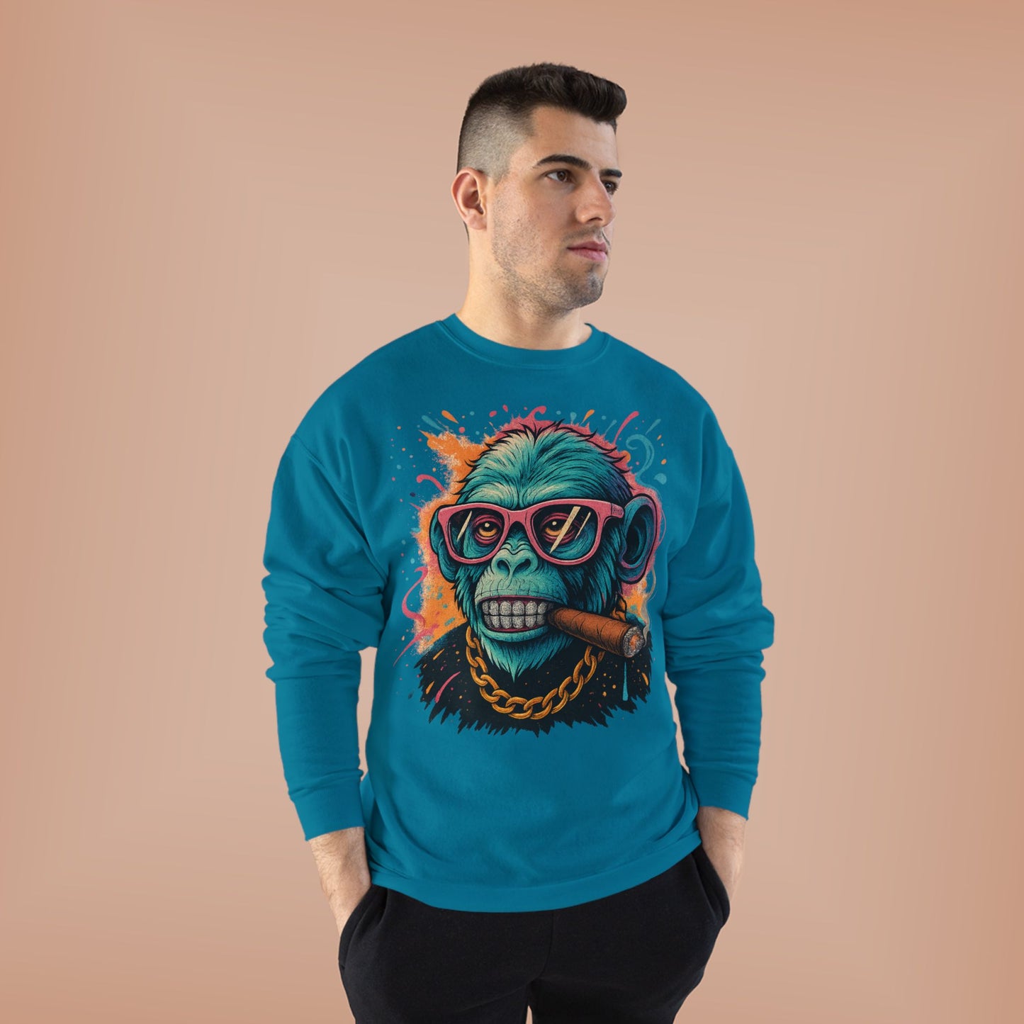 Eco-Friendly 'Boss Mode' Crewneck Sweatshirt, Unisex Cozy Sweatshirt, Casual Streetwear, Gift for Him/Her, Party/Everyday Wear