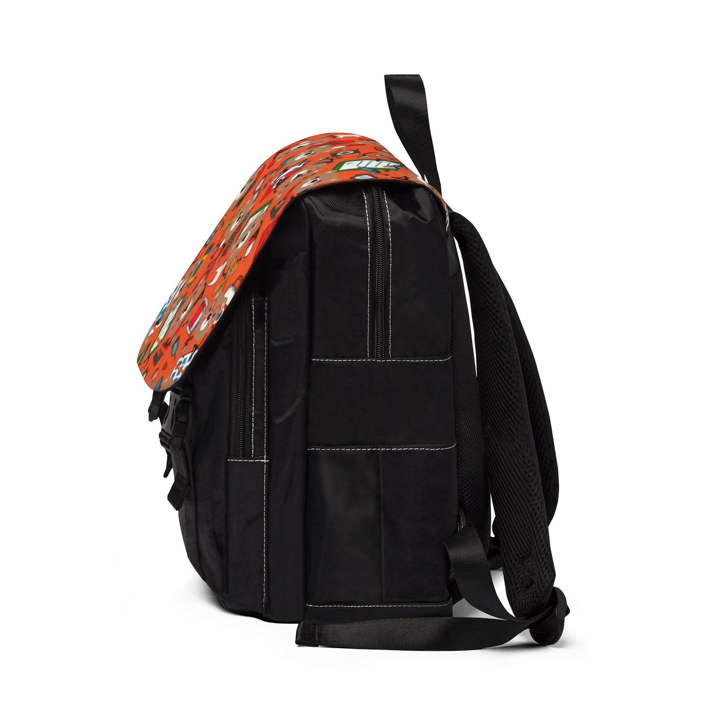 Playful Bear Pattern Unisex Shoulder Backpack