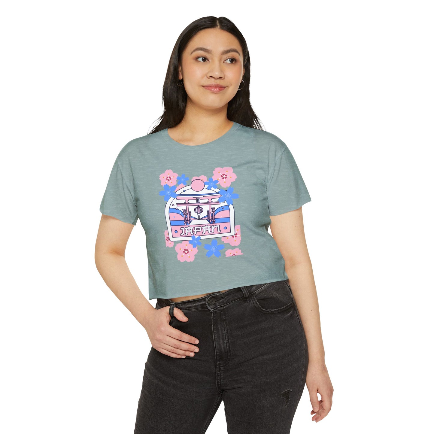 Japan Floral Women's Festival Crop Top