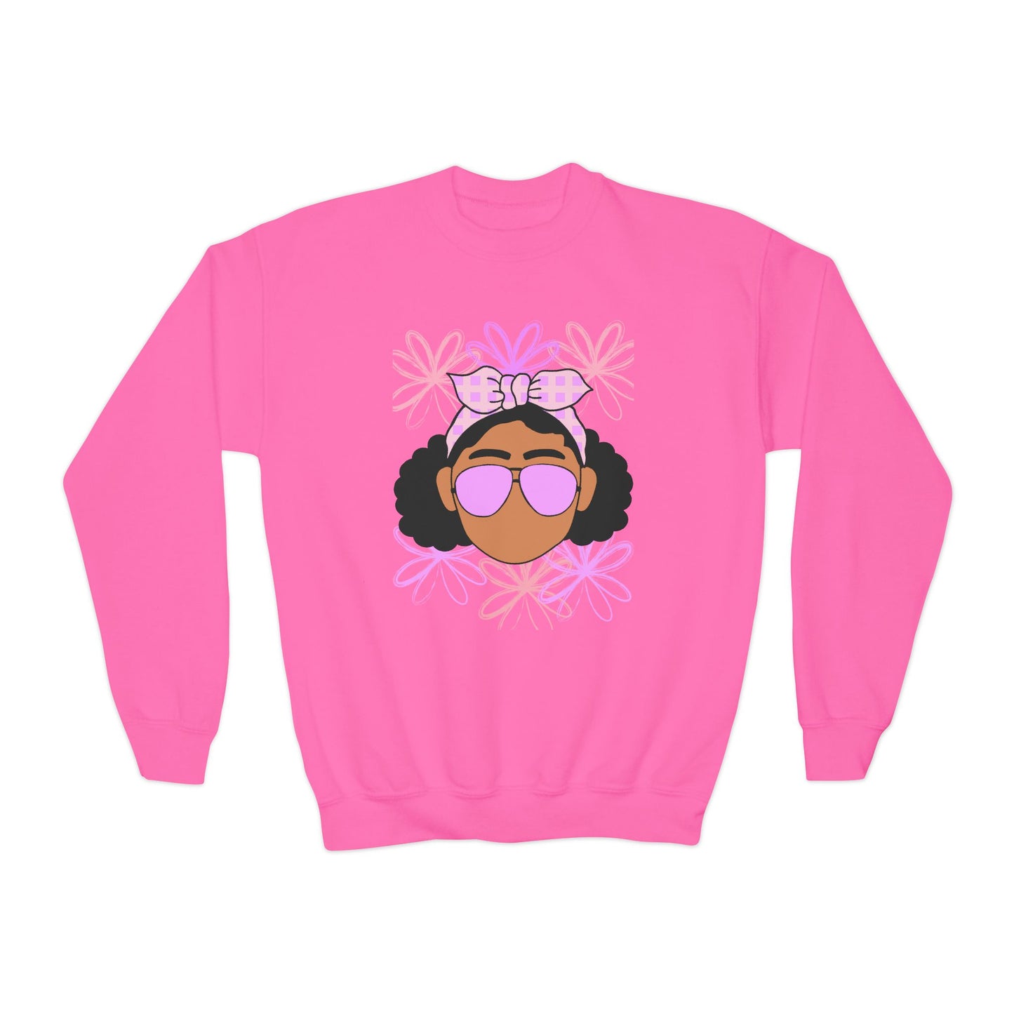 Youth Graphic Sweatshirt with Floral Design