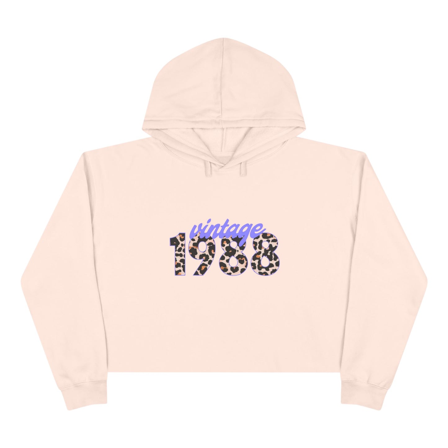 Vintage 1988 Crop Hoodie, Retro Fashion
