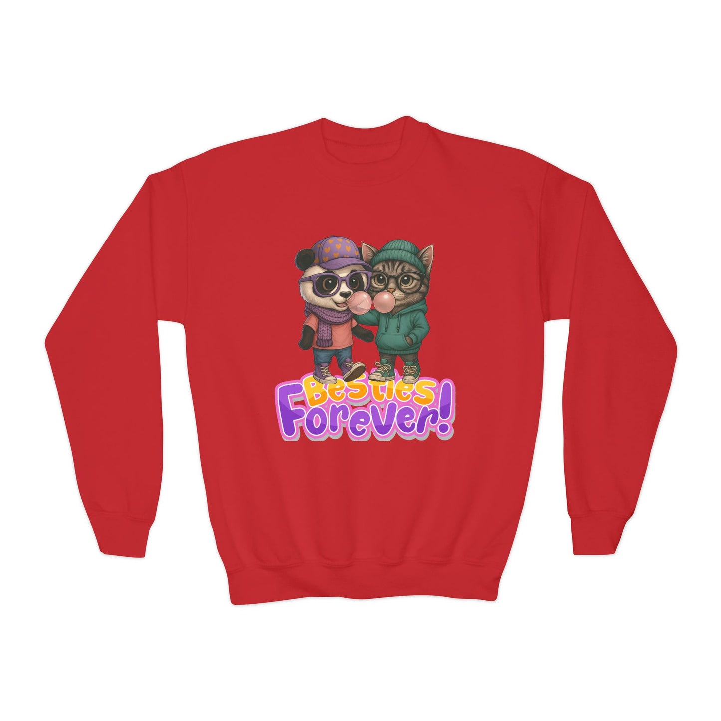 Youth Animal Friendship Sweatshirt, Besties Forever
