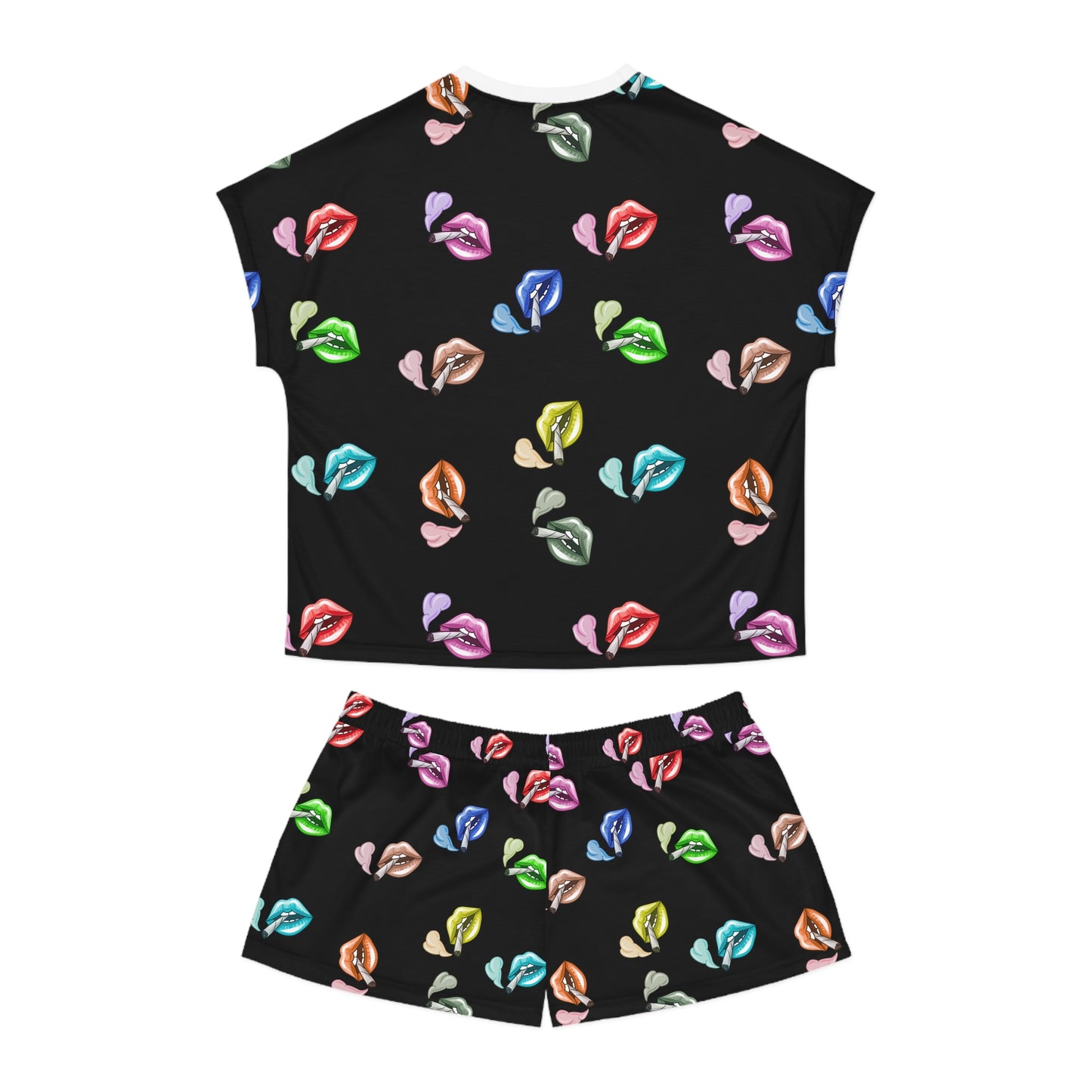 "Lips Loc'D" women's short pajama set