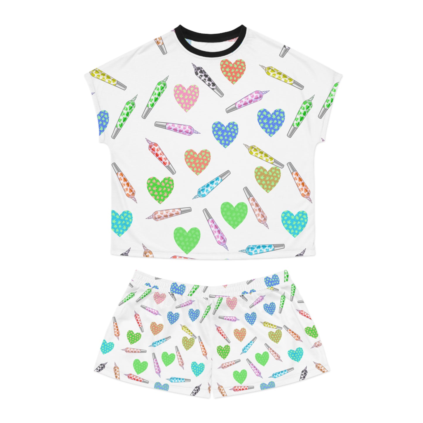 "Joint Love" Women's Short Pajama Set (AOP)